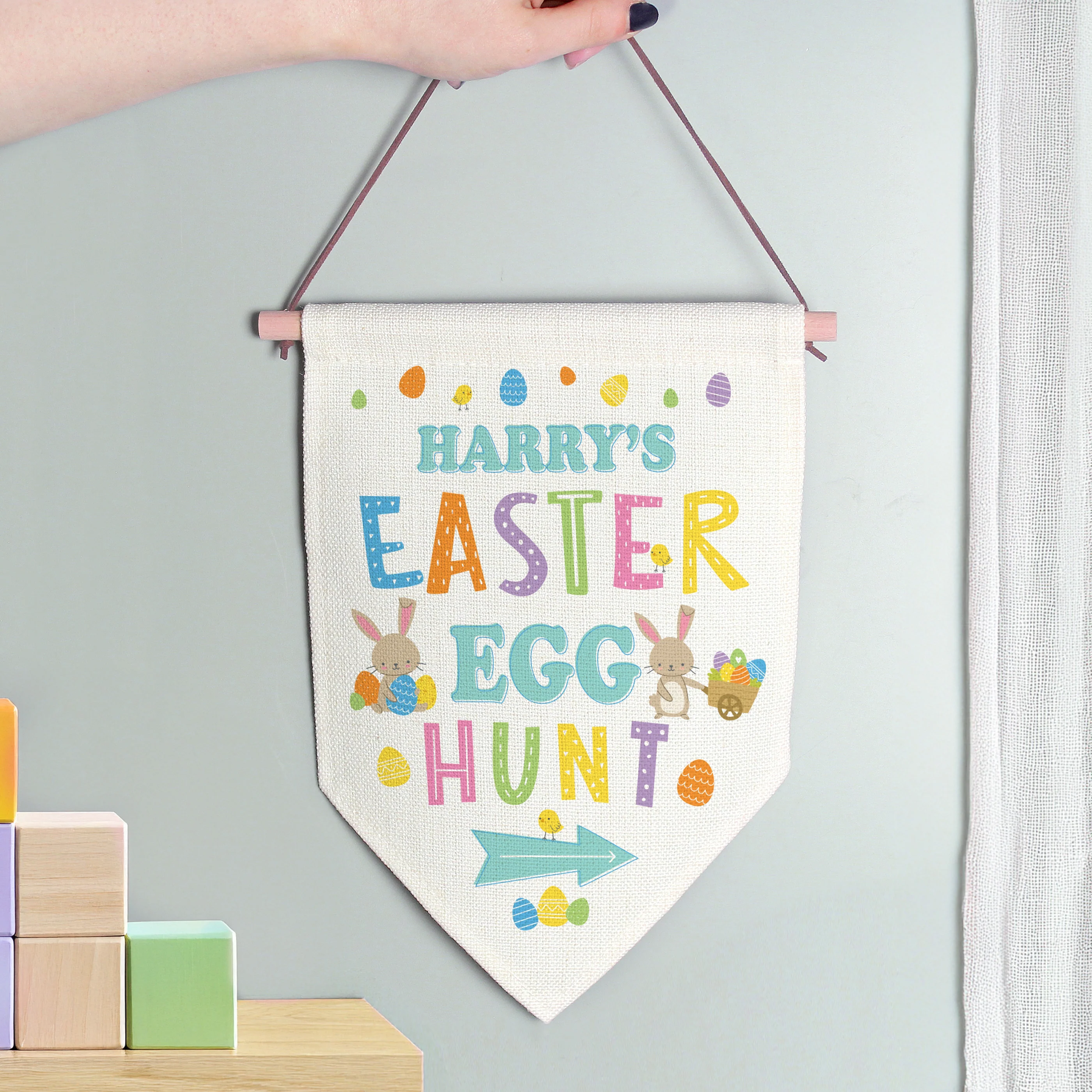 Personalised Easter Egg Hunt Hanging Sign - Image 4