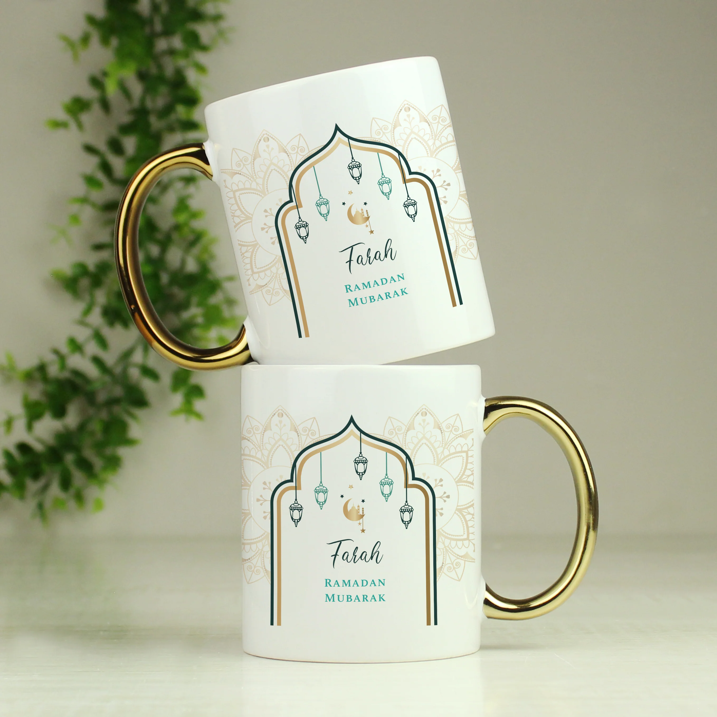 Personalised Eid and Ramadan Gold Handled Mug - Image 7