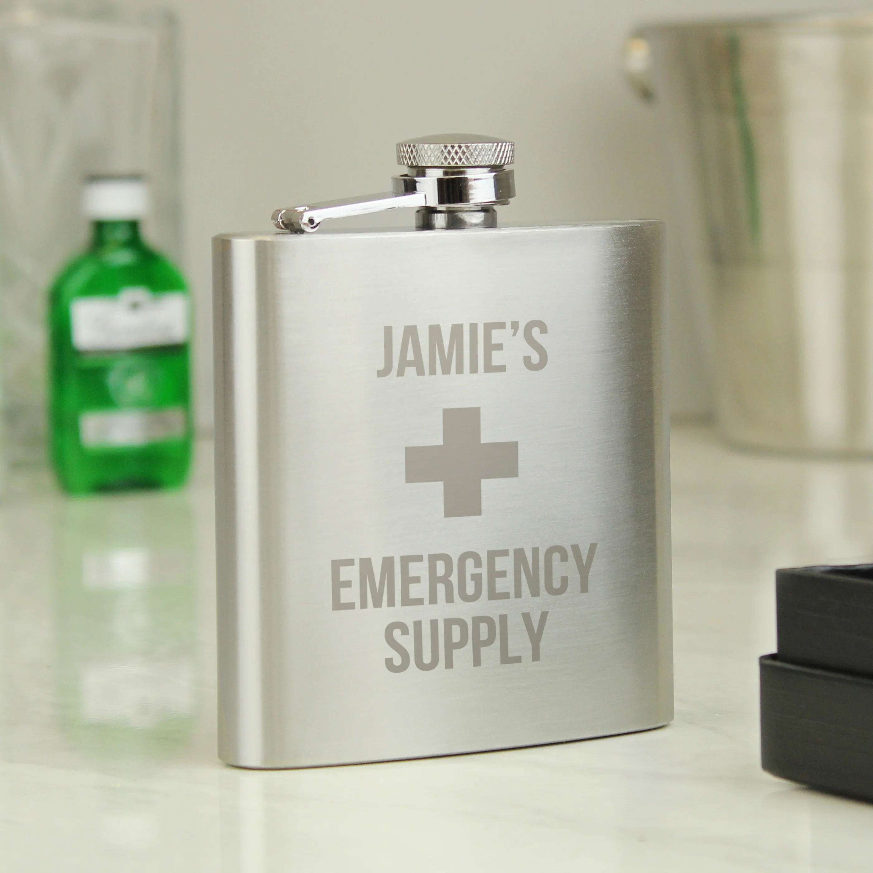 Personalised Emergency Supply Hip Flask