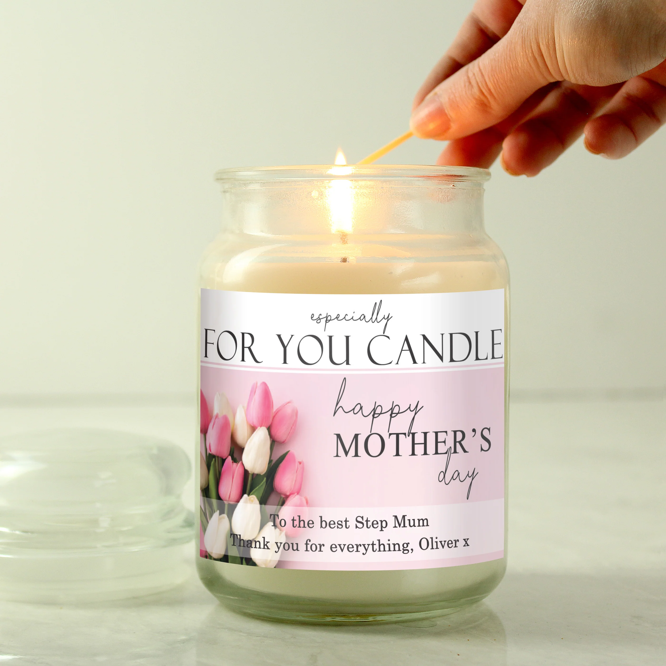 Personalised Especially For You Mothers Day Large Scented Jar Candle - Image 2