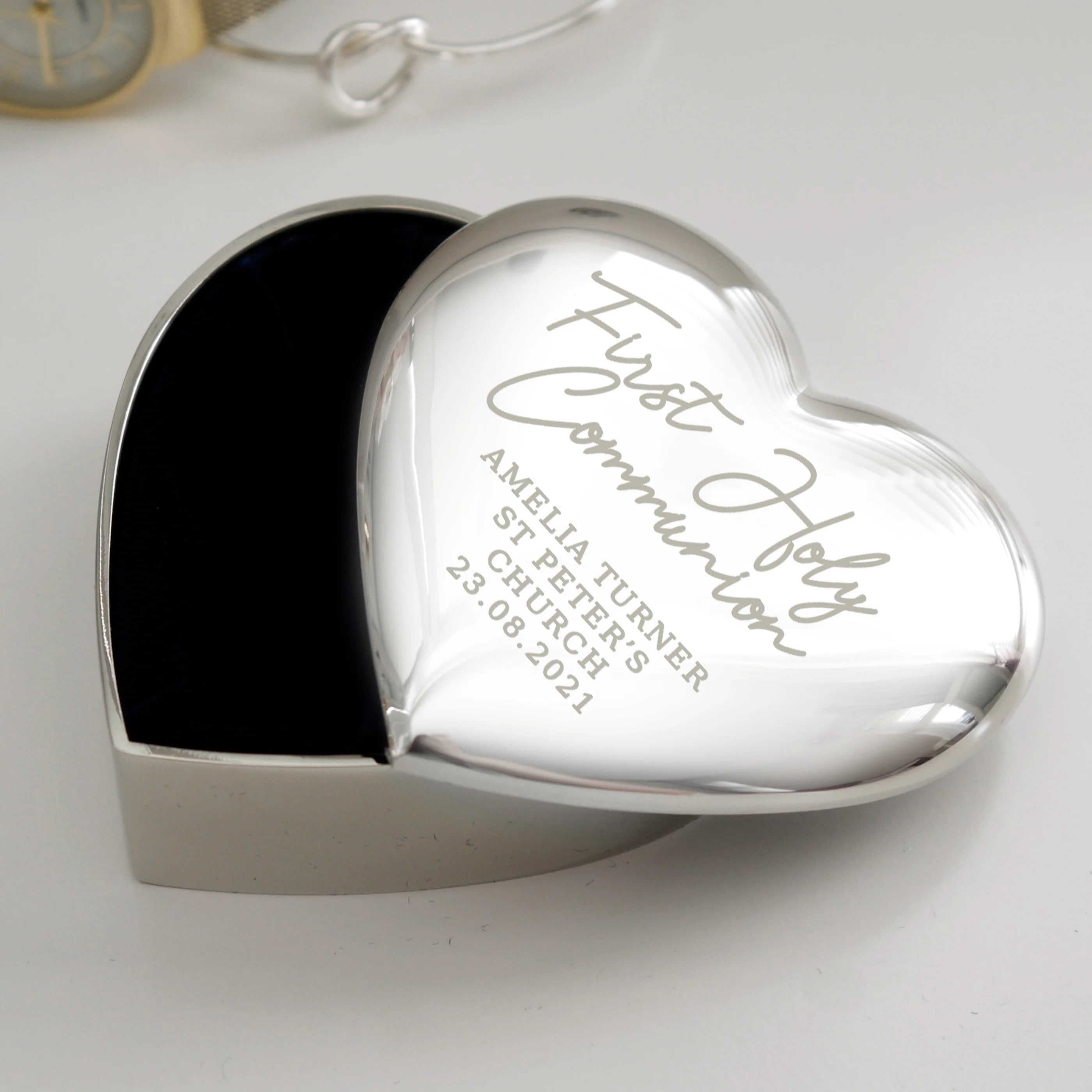 Personalised First Holy Communion Heart Trinket Box - Image 4