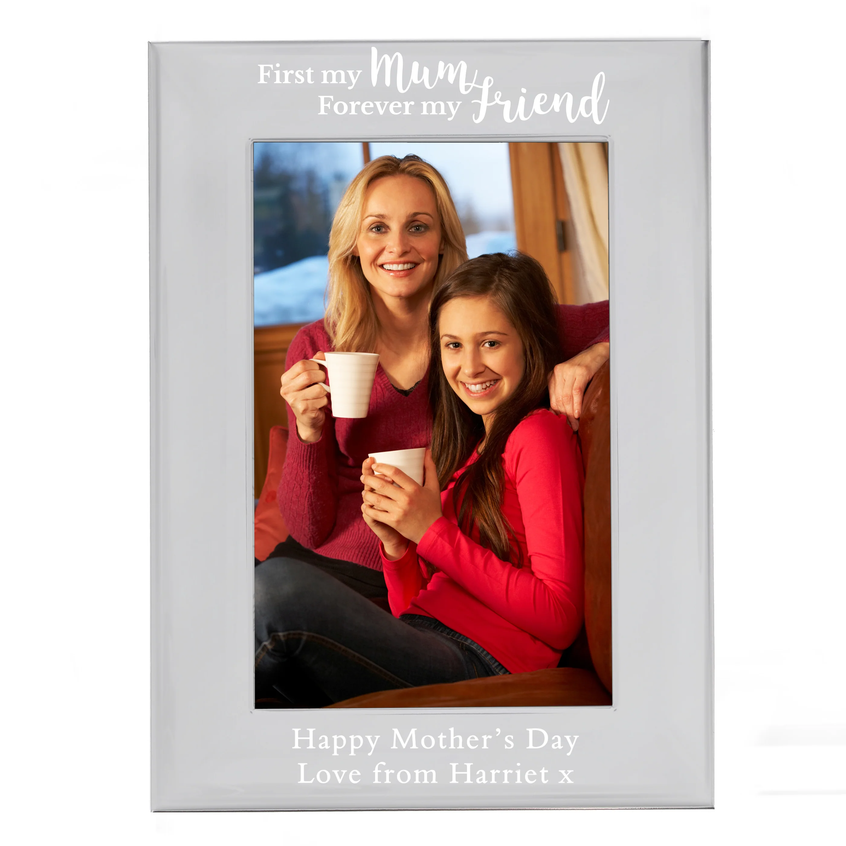 Personalised First My Mum...6x4 Silver Photo Frame - Image 2