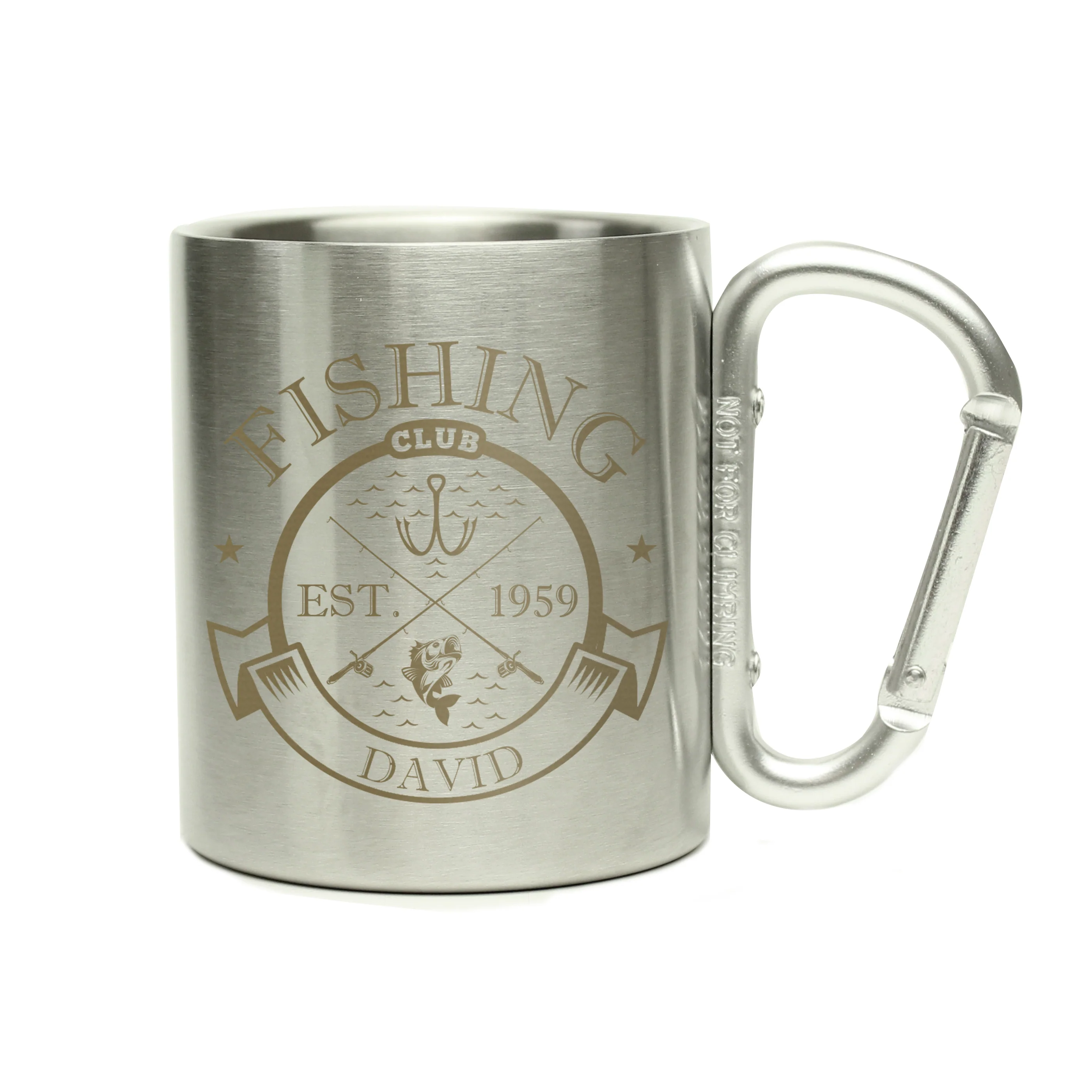 Personalised Fishing Club Stainless Steel Mug - Image 2