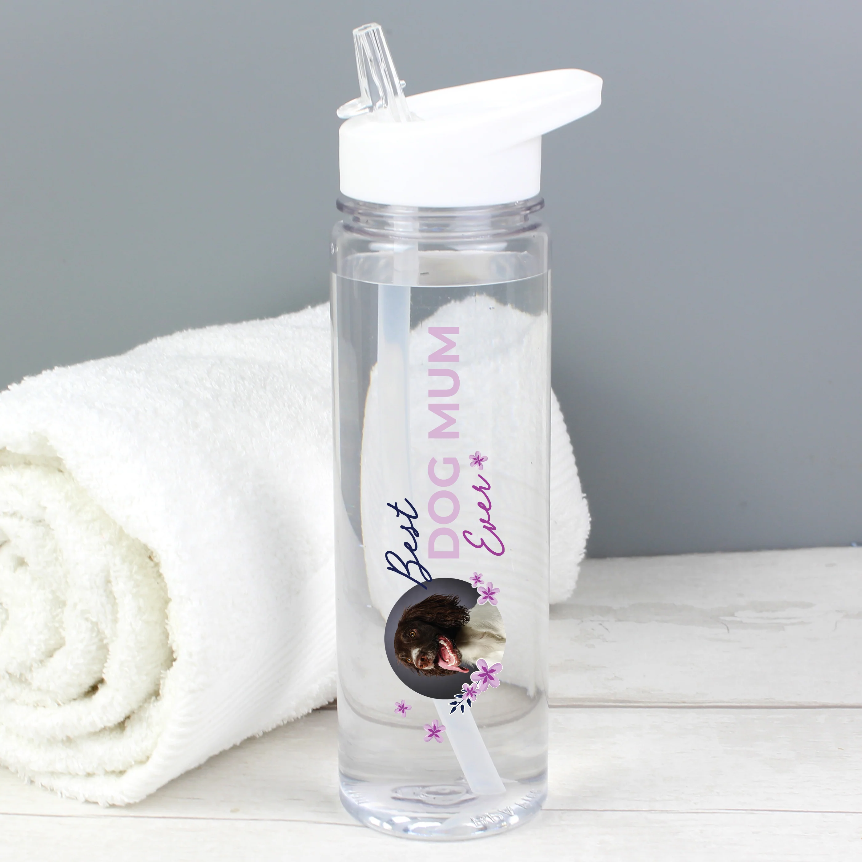 Personalised Floral Best Ever Photo Upload Water Bottle - Image 2