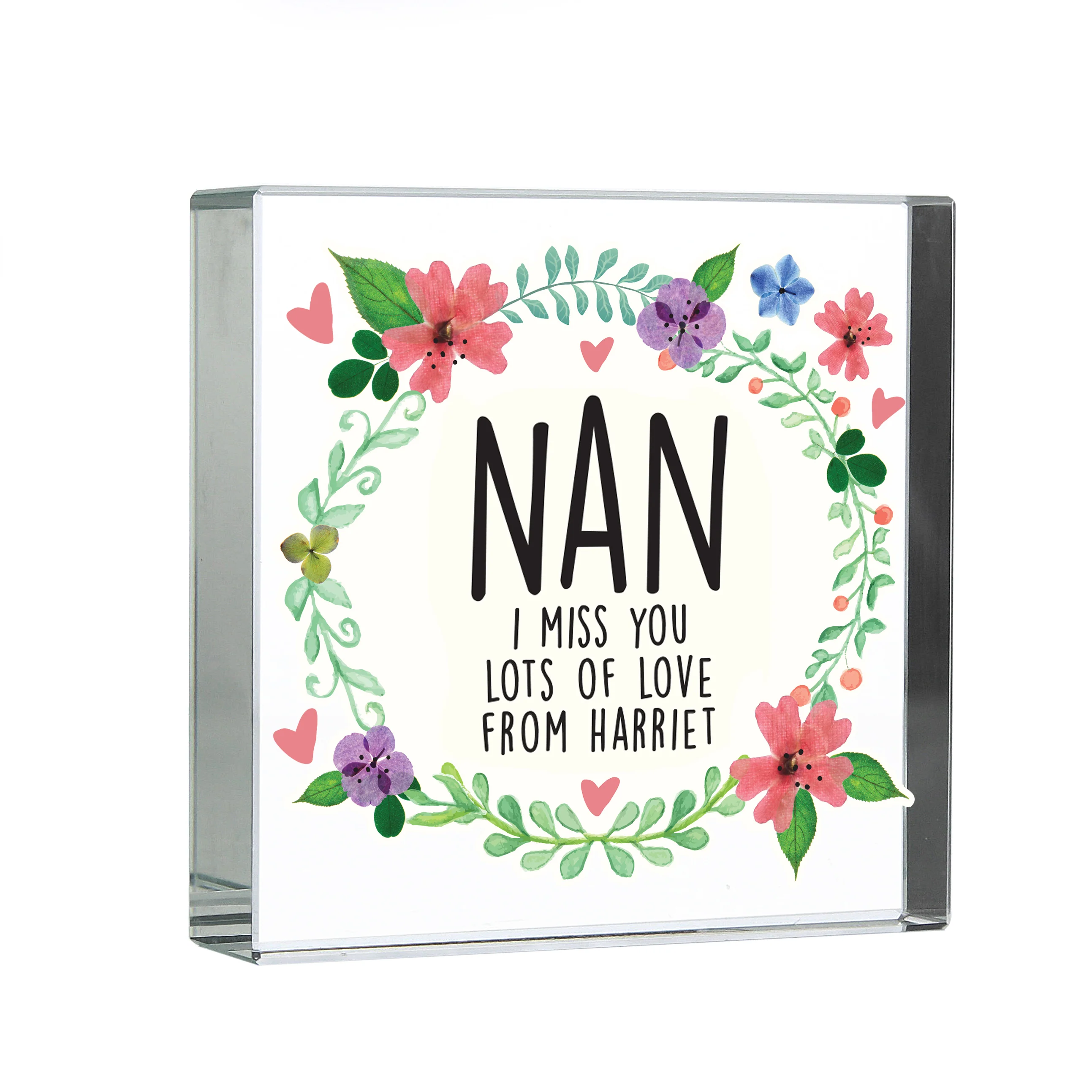 Personalised Floral Crystal Token - Image 2