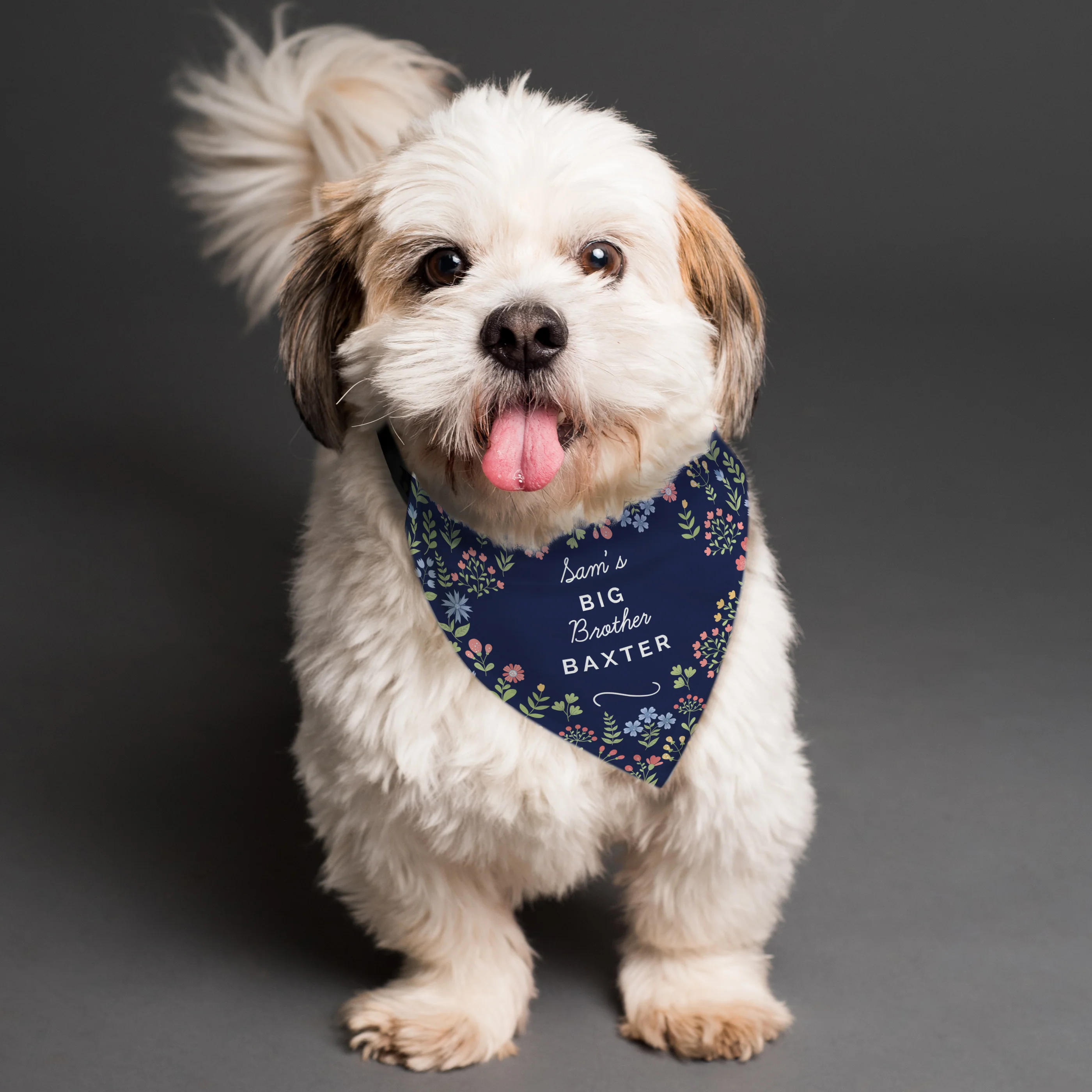 Personalised Floral Dog Bandana - Image 4