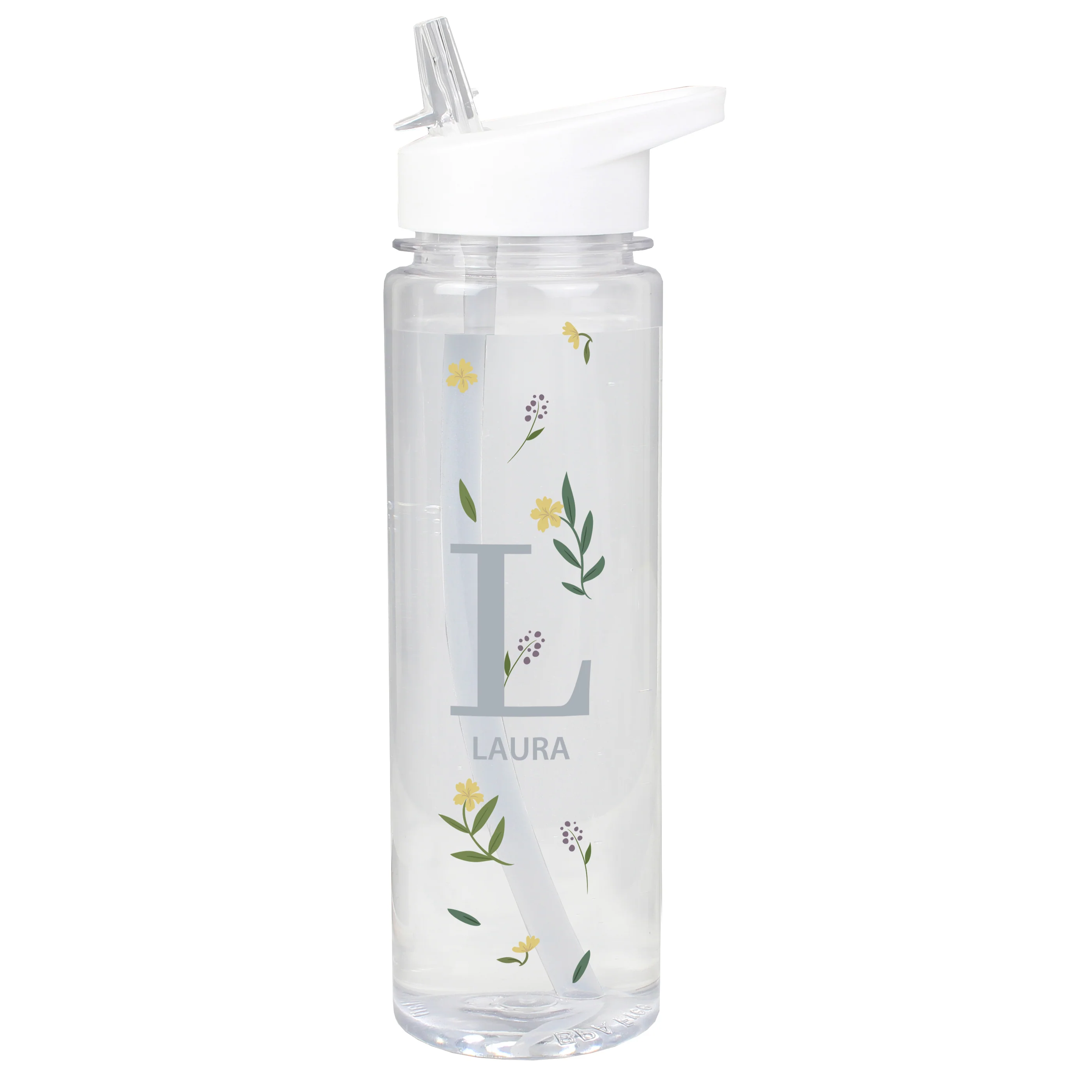 Personalised Floral Initial Water Bottle - Image 5