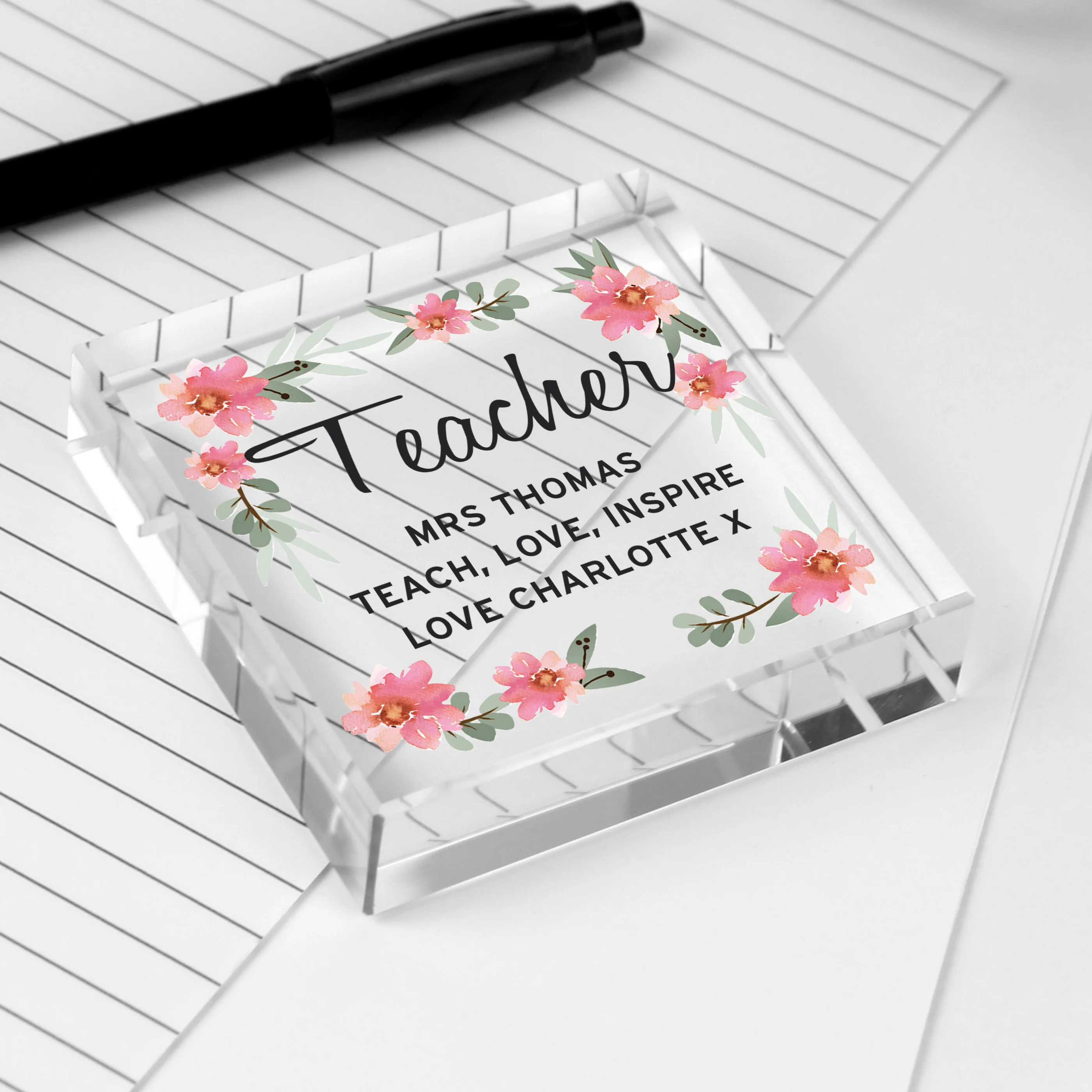 Personalised Floral Sentimental Crystal Token - Image 5