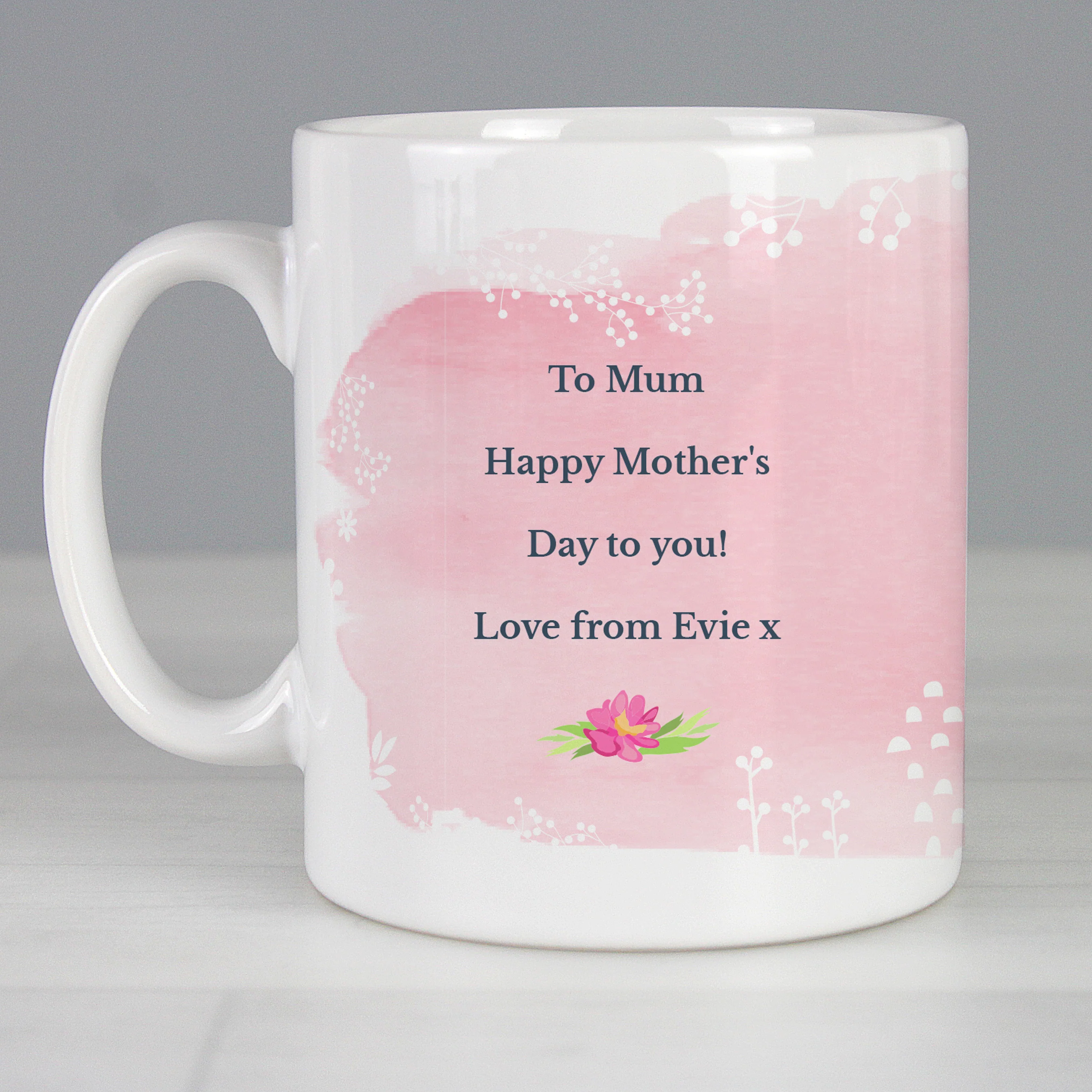 Personalised Floral Watercolour Mug - Image 3