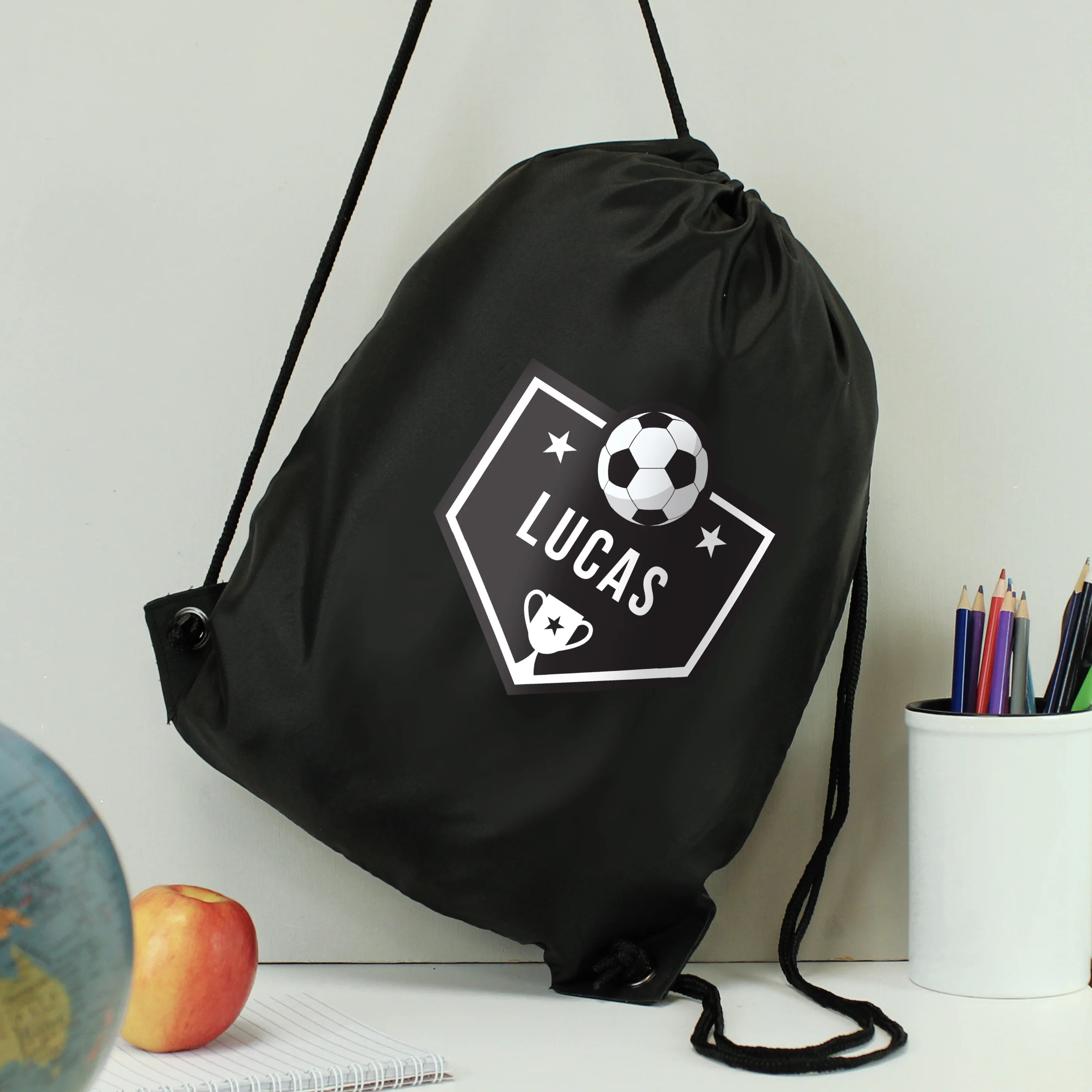 Personalised Football Black Kit Bag - Image 3