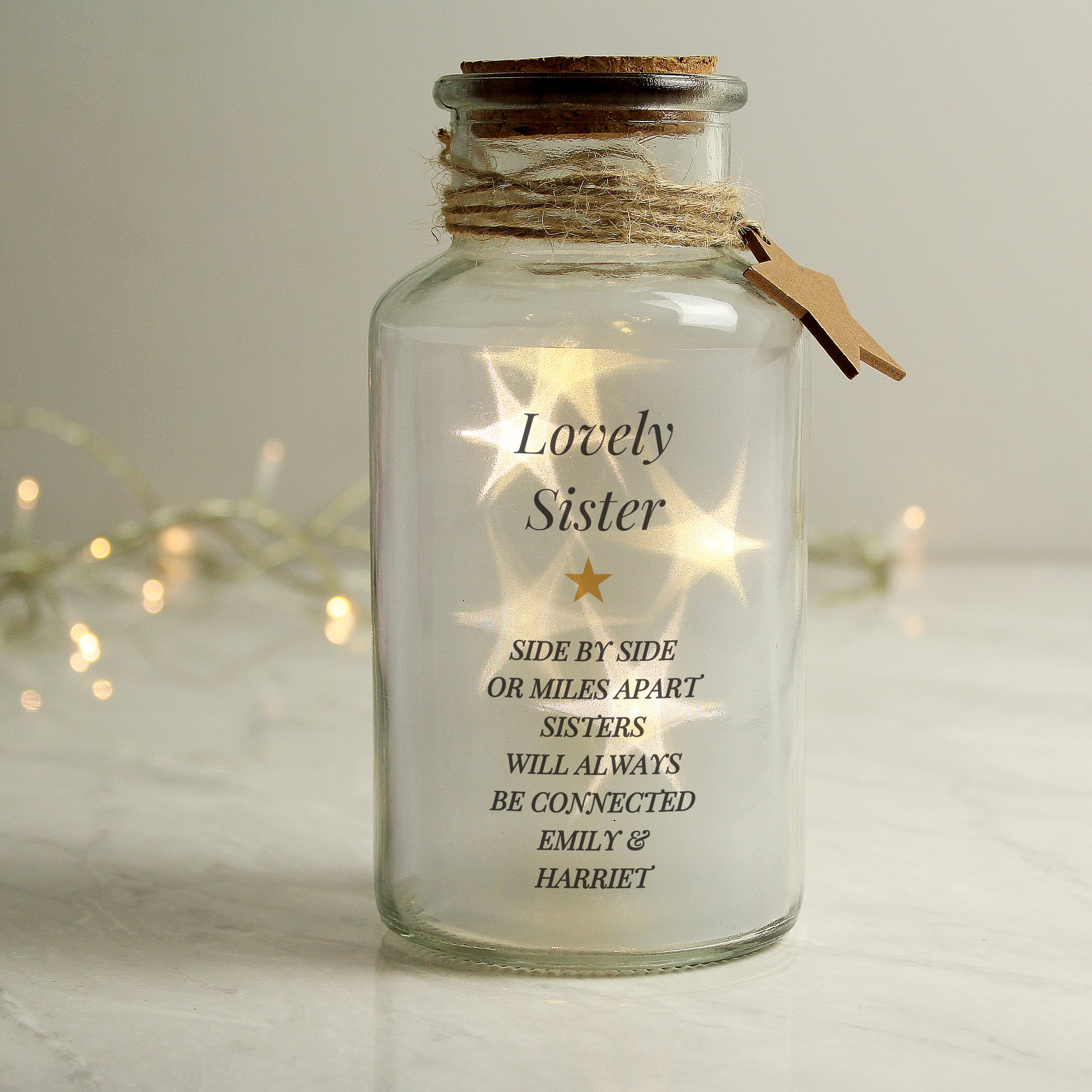 Personalised Free Text LED Glass Jar - Image 4