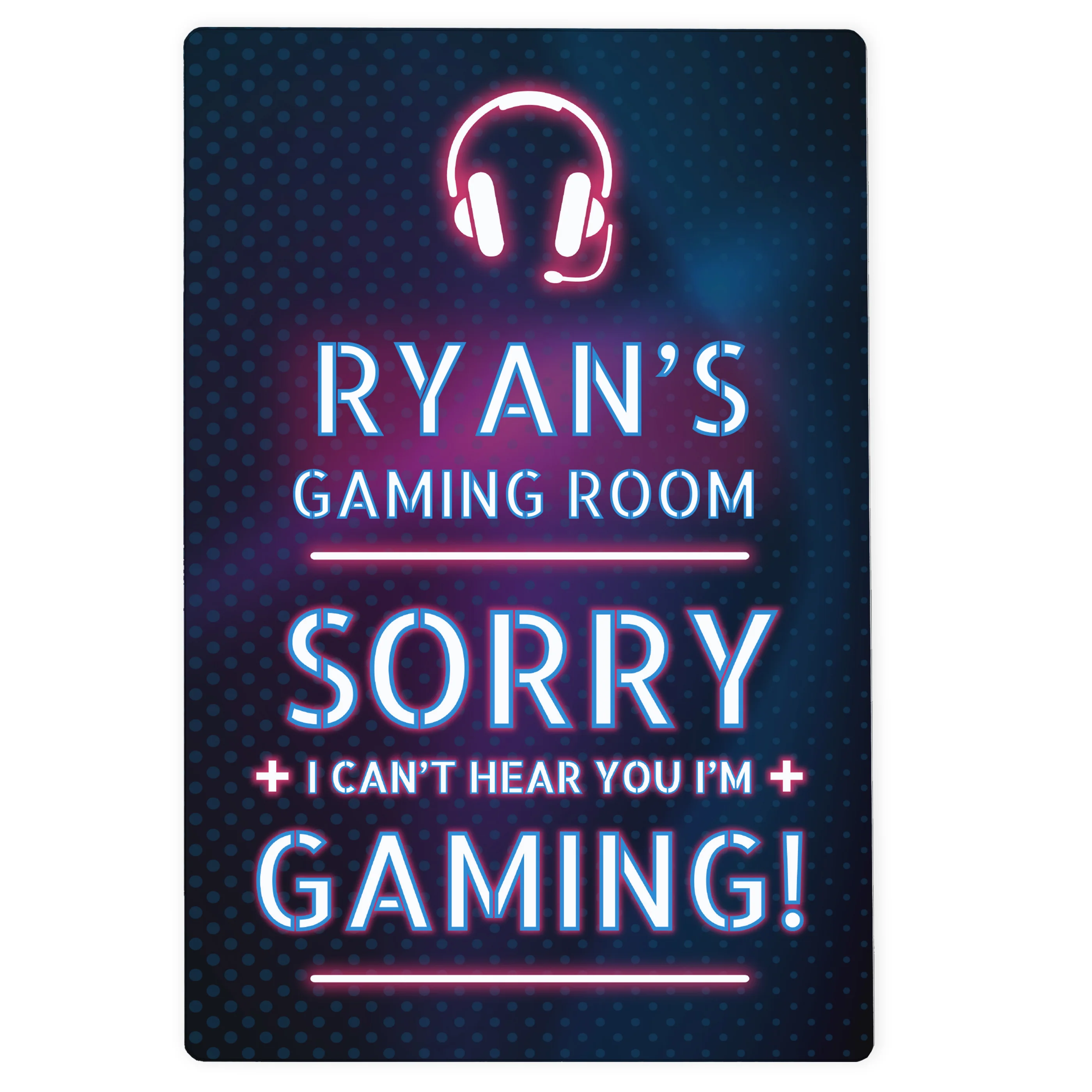Personalised Gamer Warning Metal Sign - Image 4