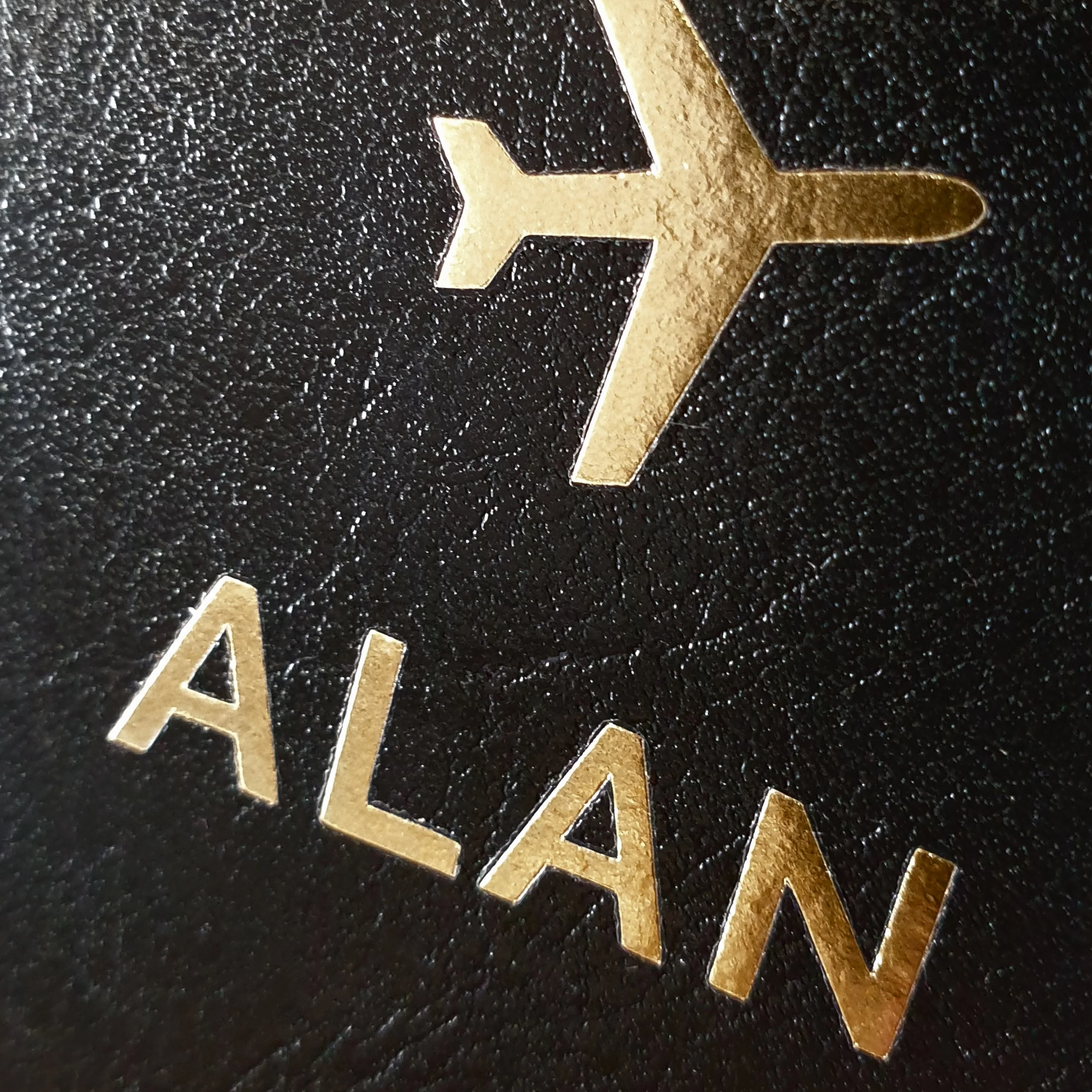 Personalised Gold Name Black Passport Holder - Image 4