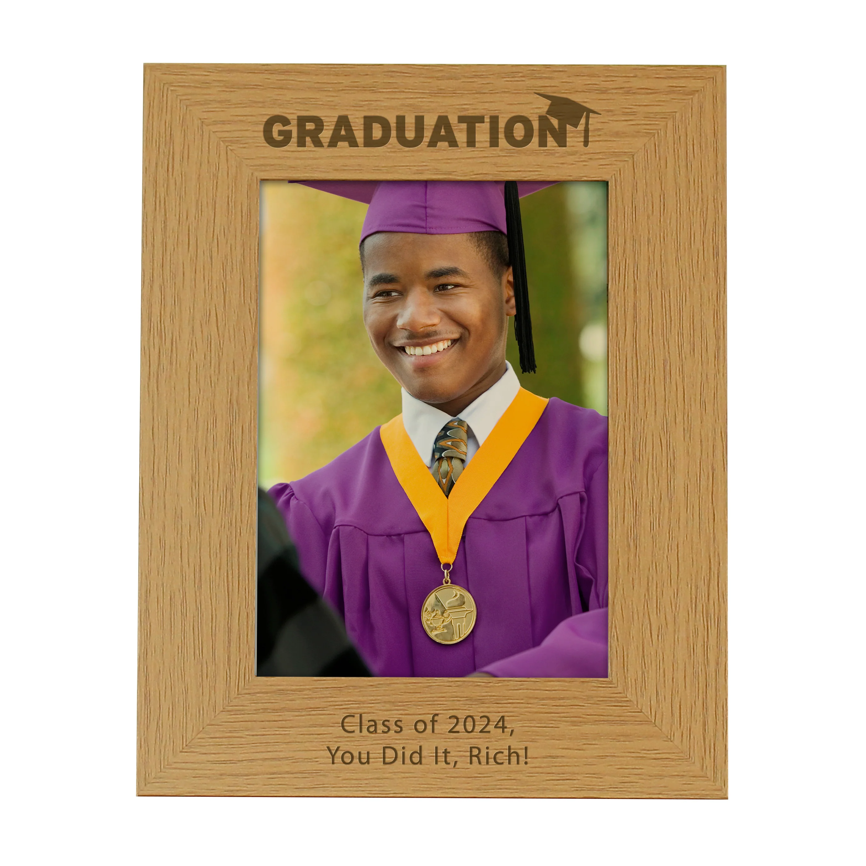 Personalised Graduation 5x7 Wooden Photo Frame - Image 5