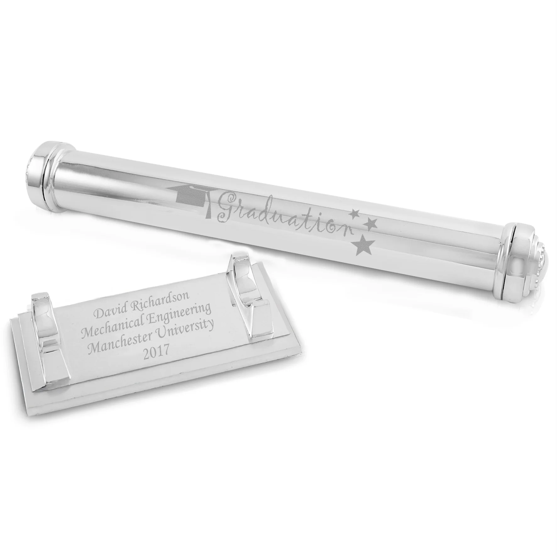 Personalised Graduation Silver Plated Certificate Holder - Image 4