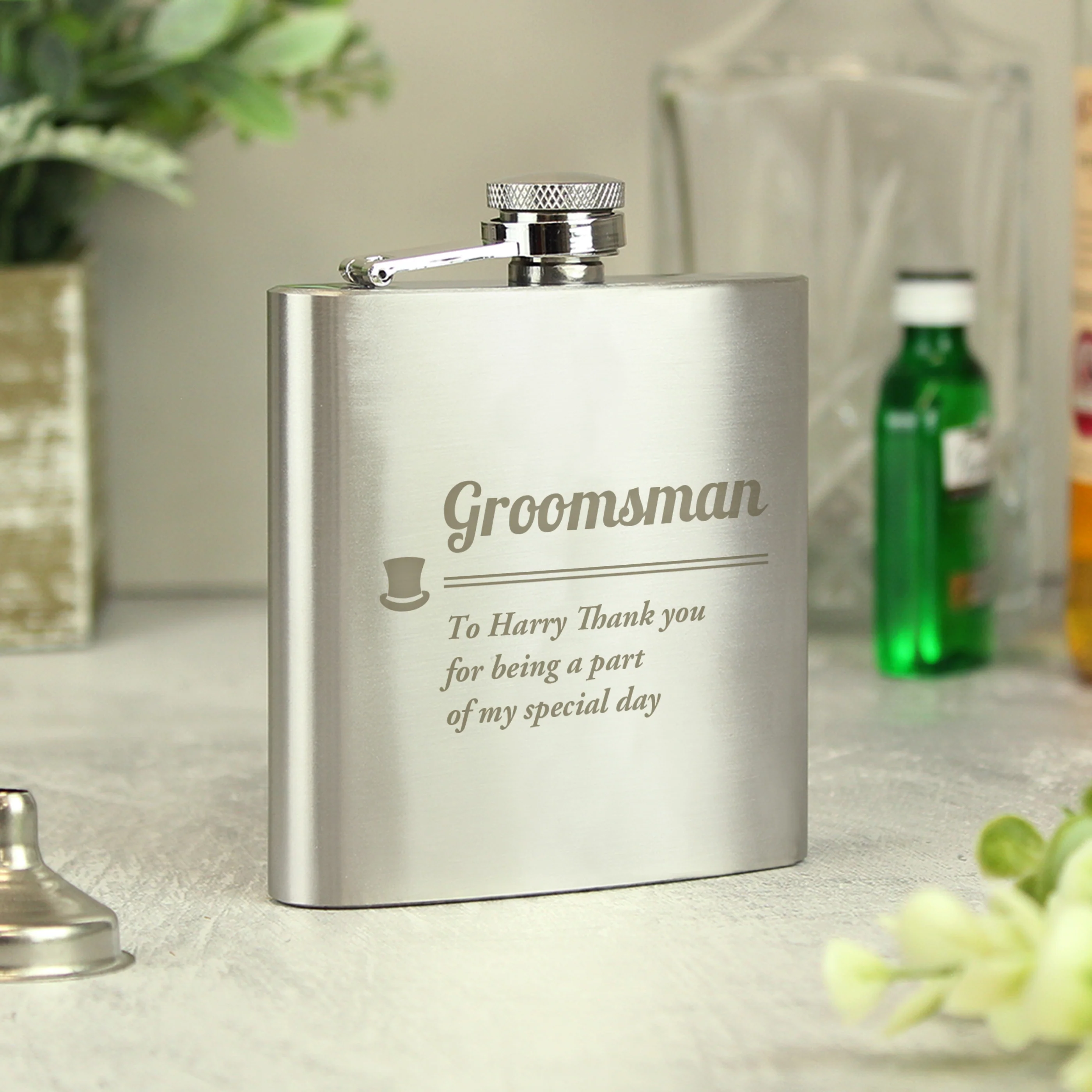 Personalised Groomsman Hip flask - Image 3
