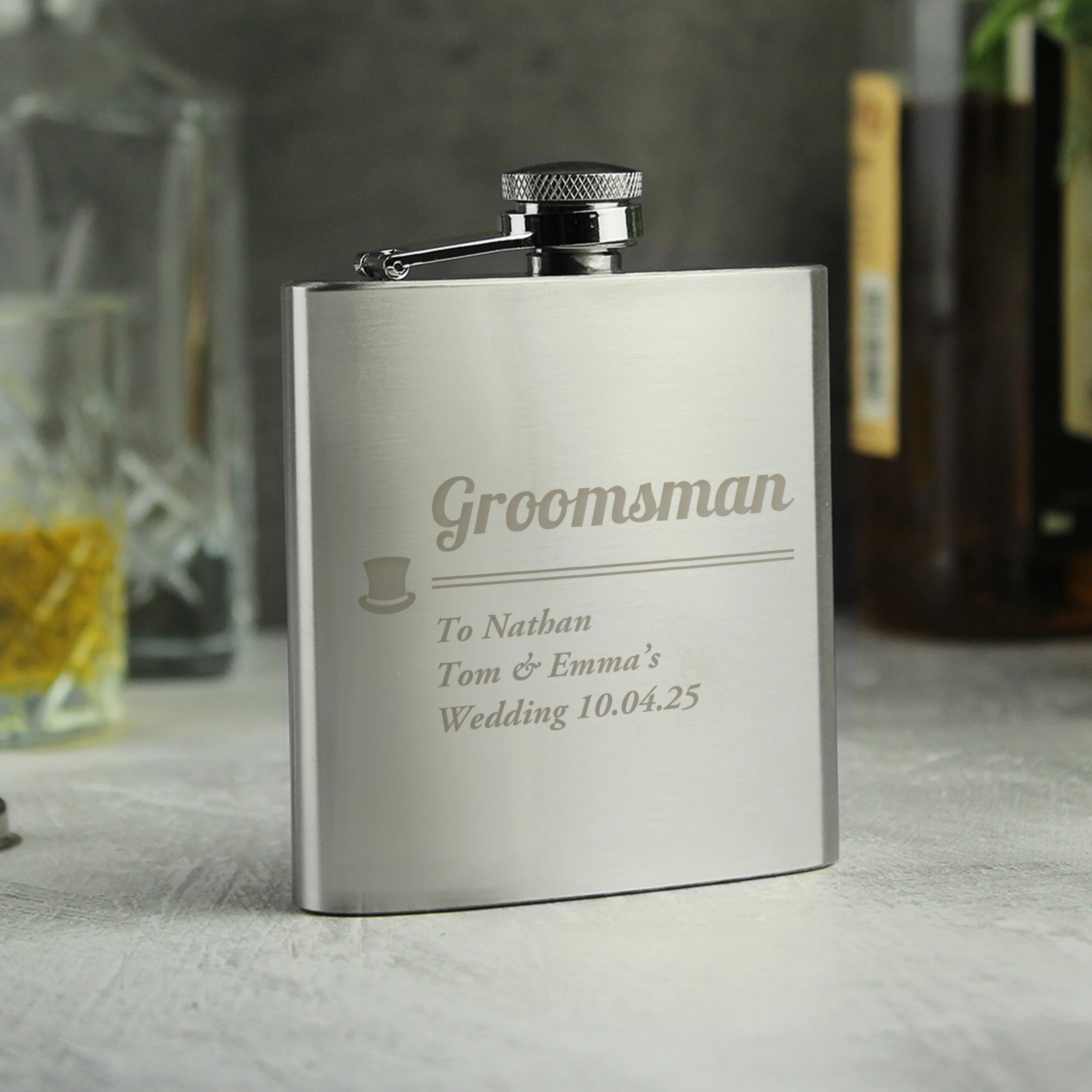 Personalised Groomsman Hip flask - Image 4