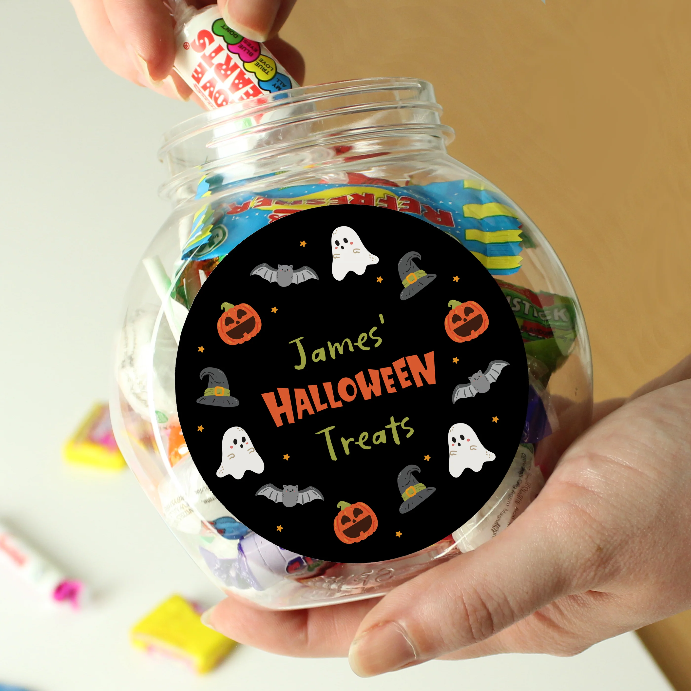Personalised Halloween Sweets Jar - Image 4
