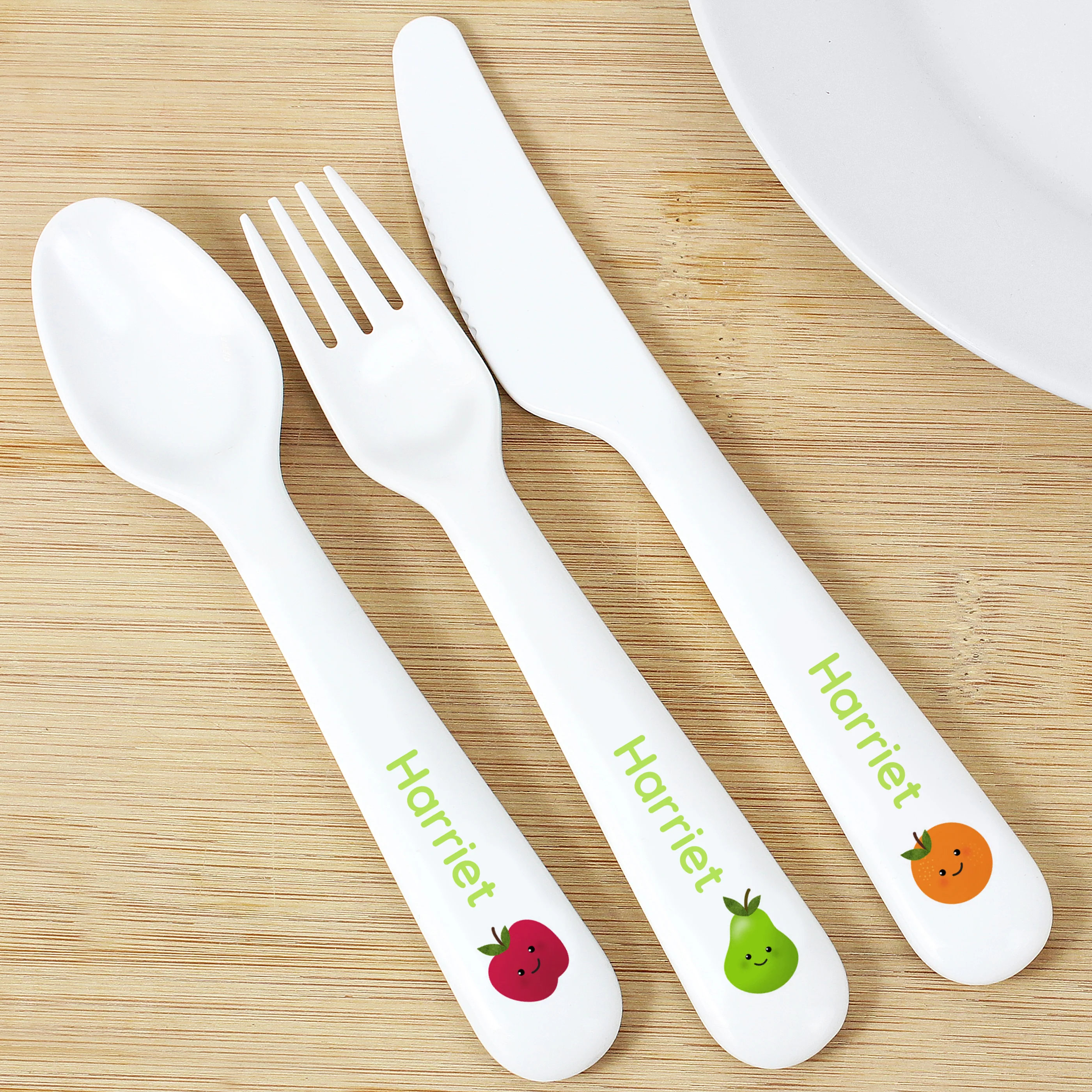 Personalised Healthy Eating Plastic Cutlery - Image 4