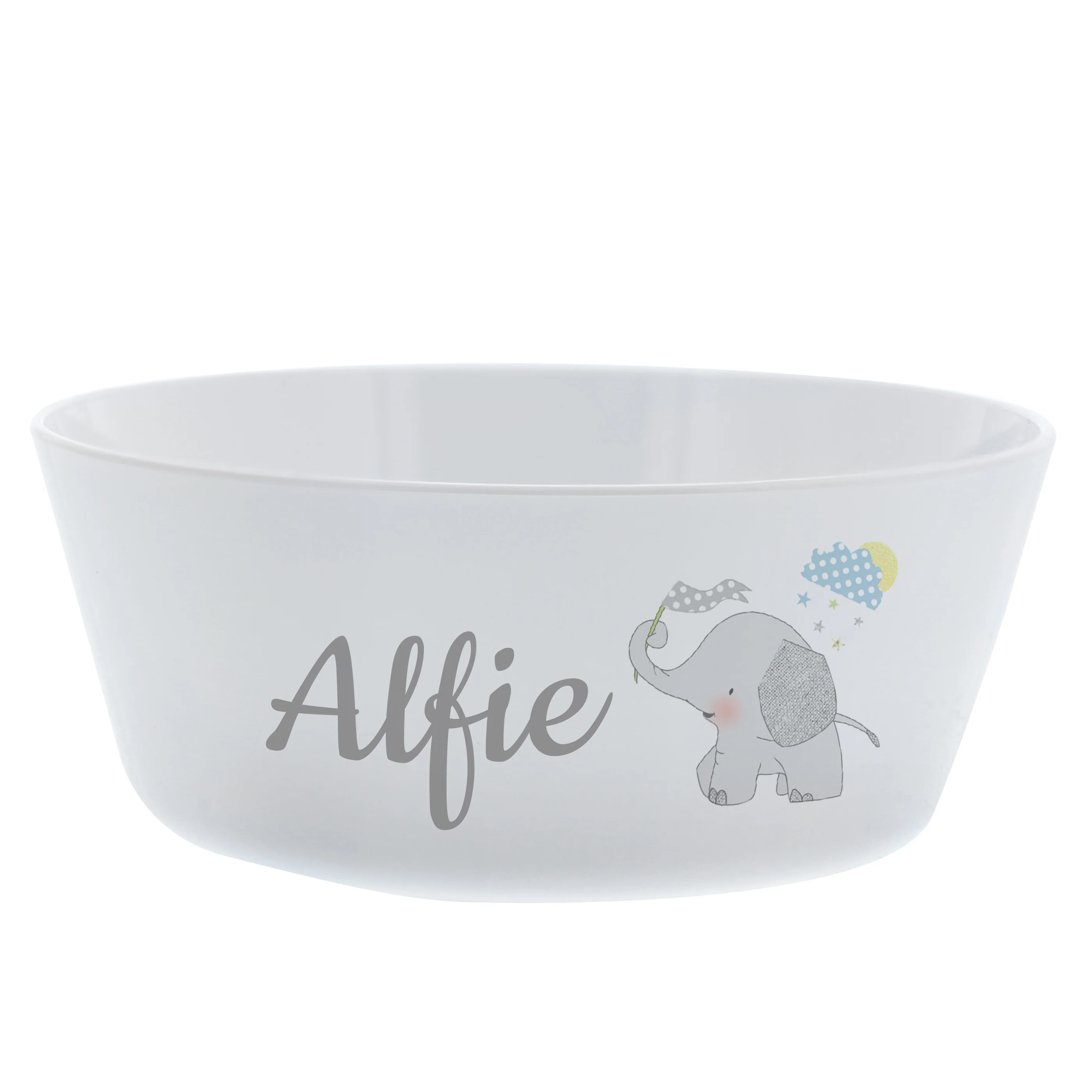 Personalised Hessian Elephant Plastic Bowl - Image 2