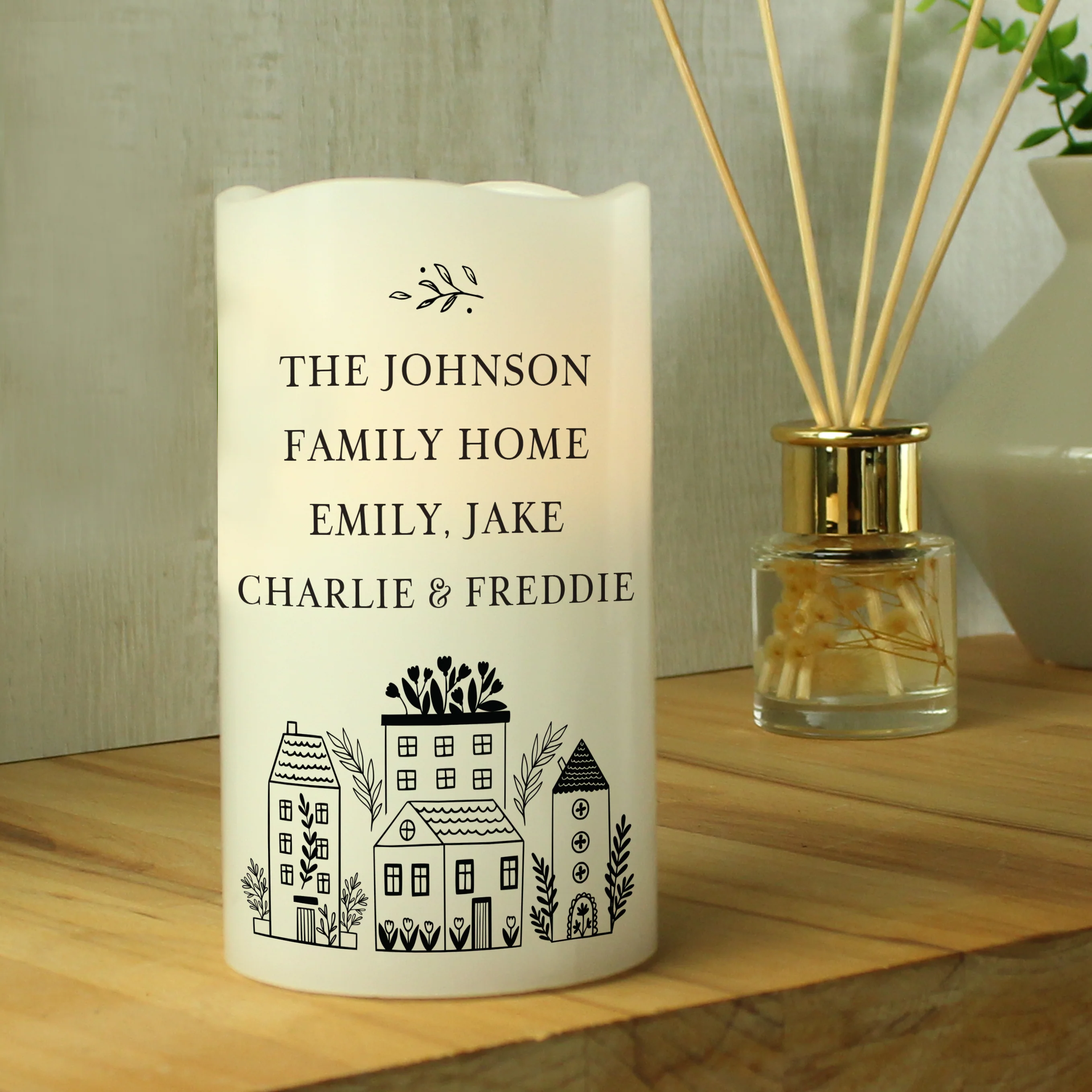 Personalised HOME LED Candle - Image 2