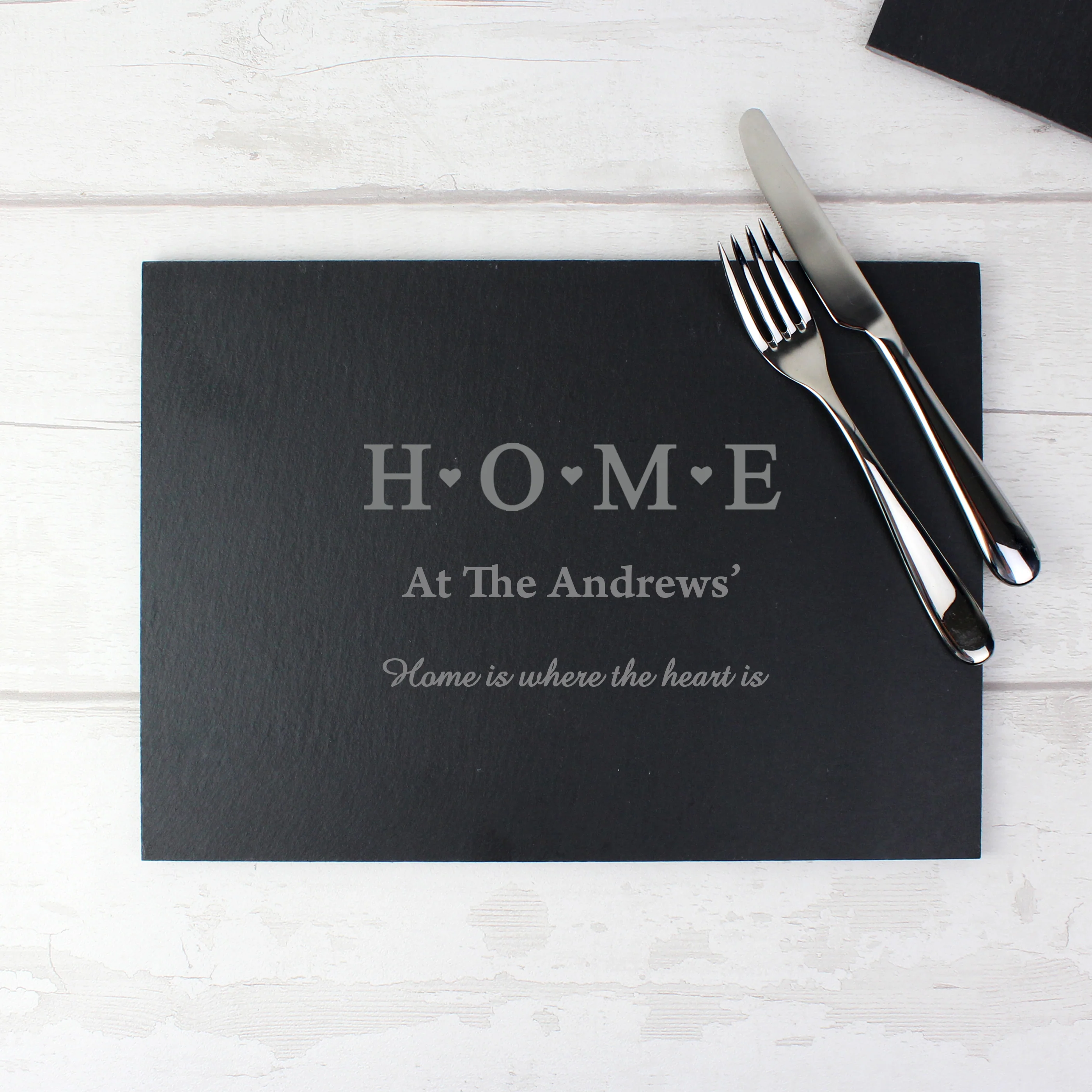 Personalised HOME Slate Rectangle Placemat - Image 3