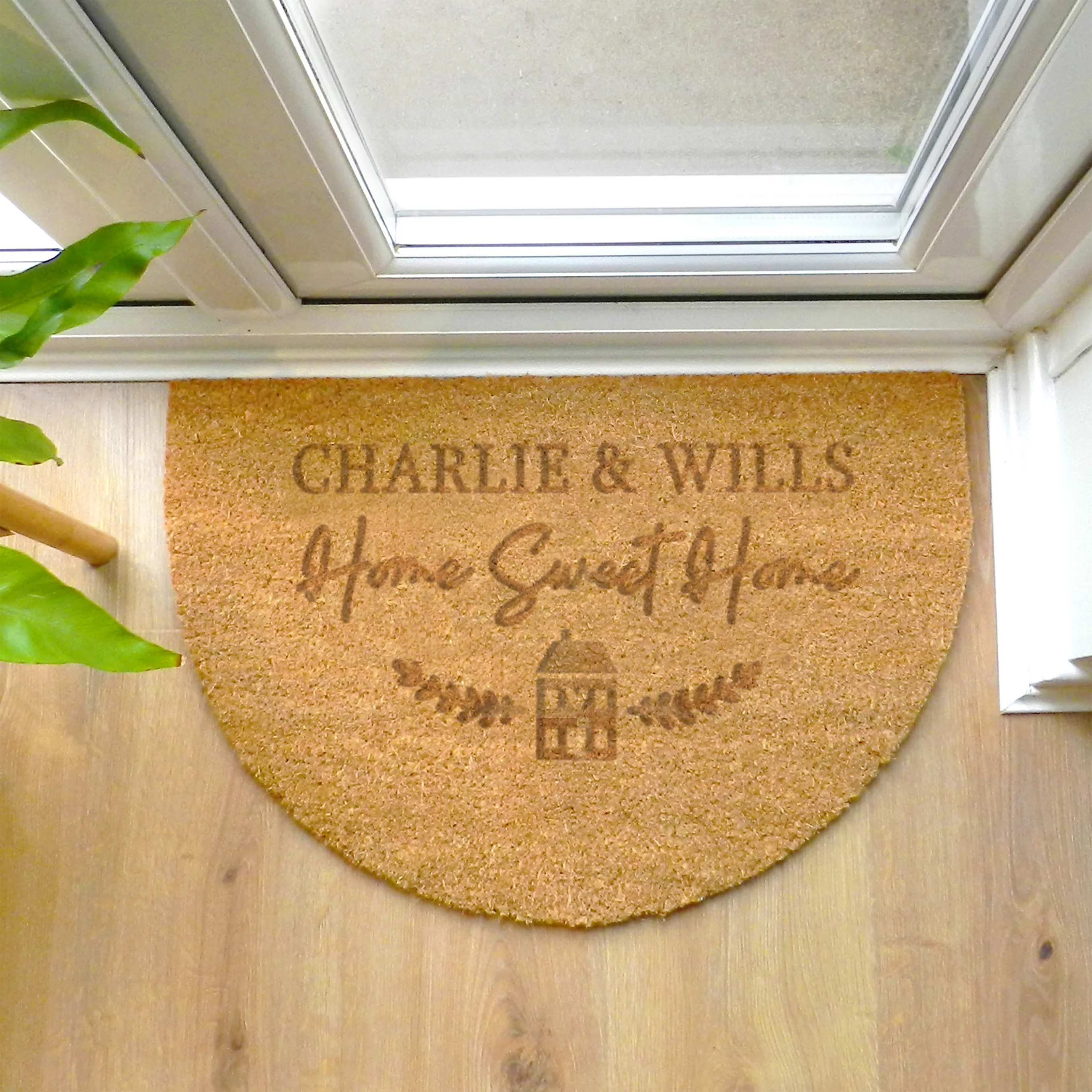 Personalised Home Sweet Home Half Moon Indoor Doormat - Image 2