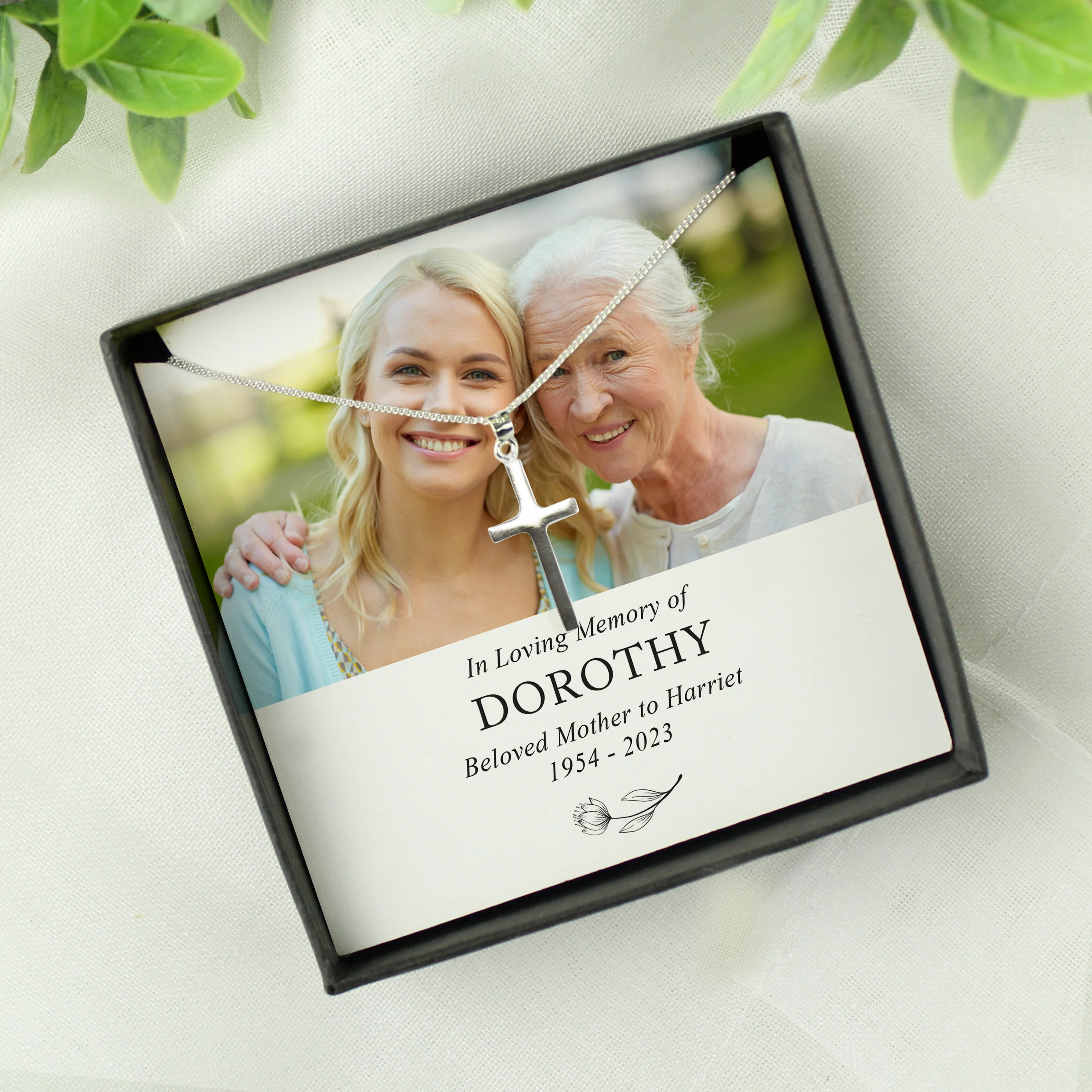 Personalised In Loving Memory Photo Upload Necklace and Box - Image 2