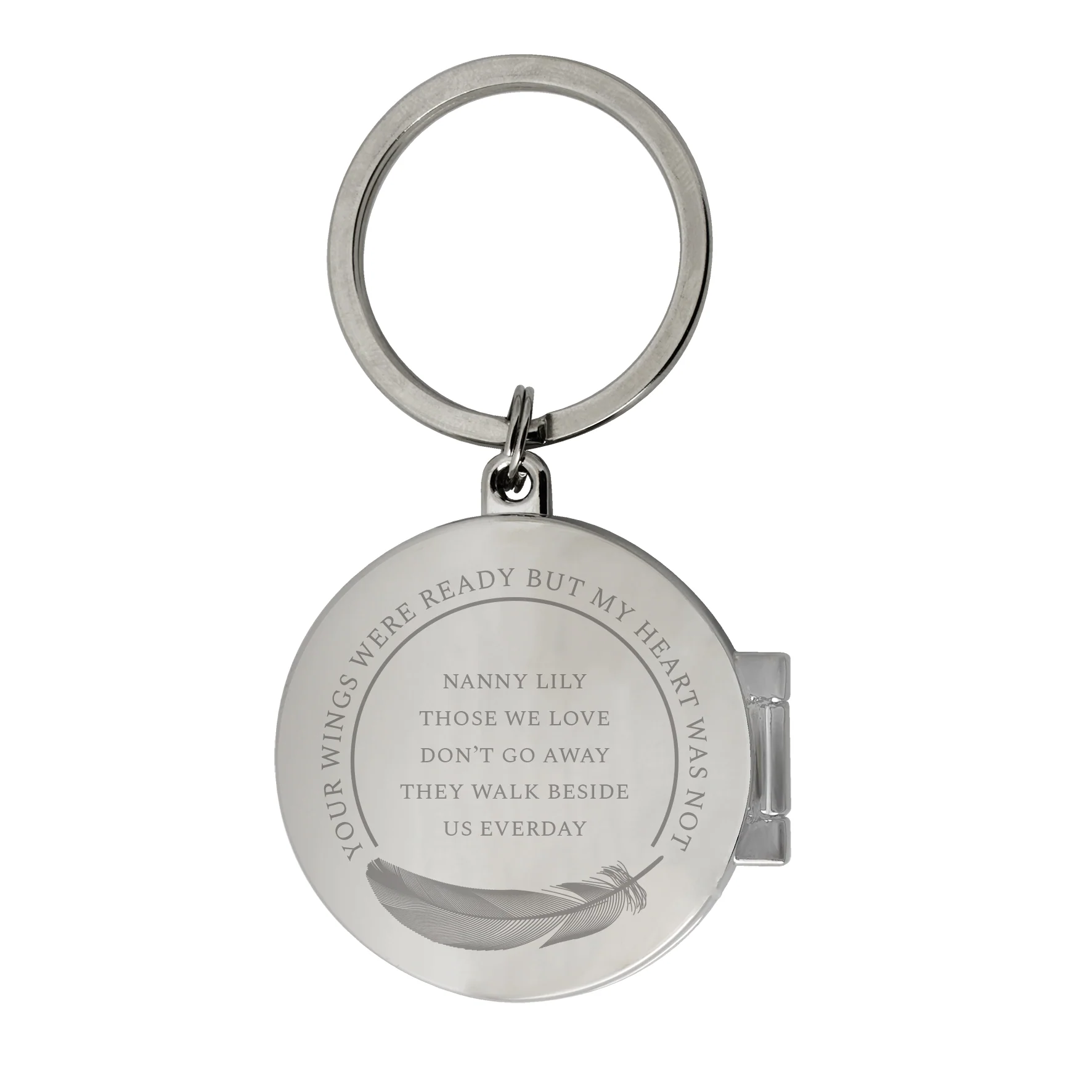 Personalised In Loving Memory Round Photo Keyring - Image 5
