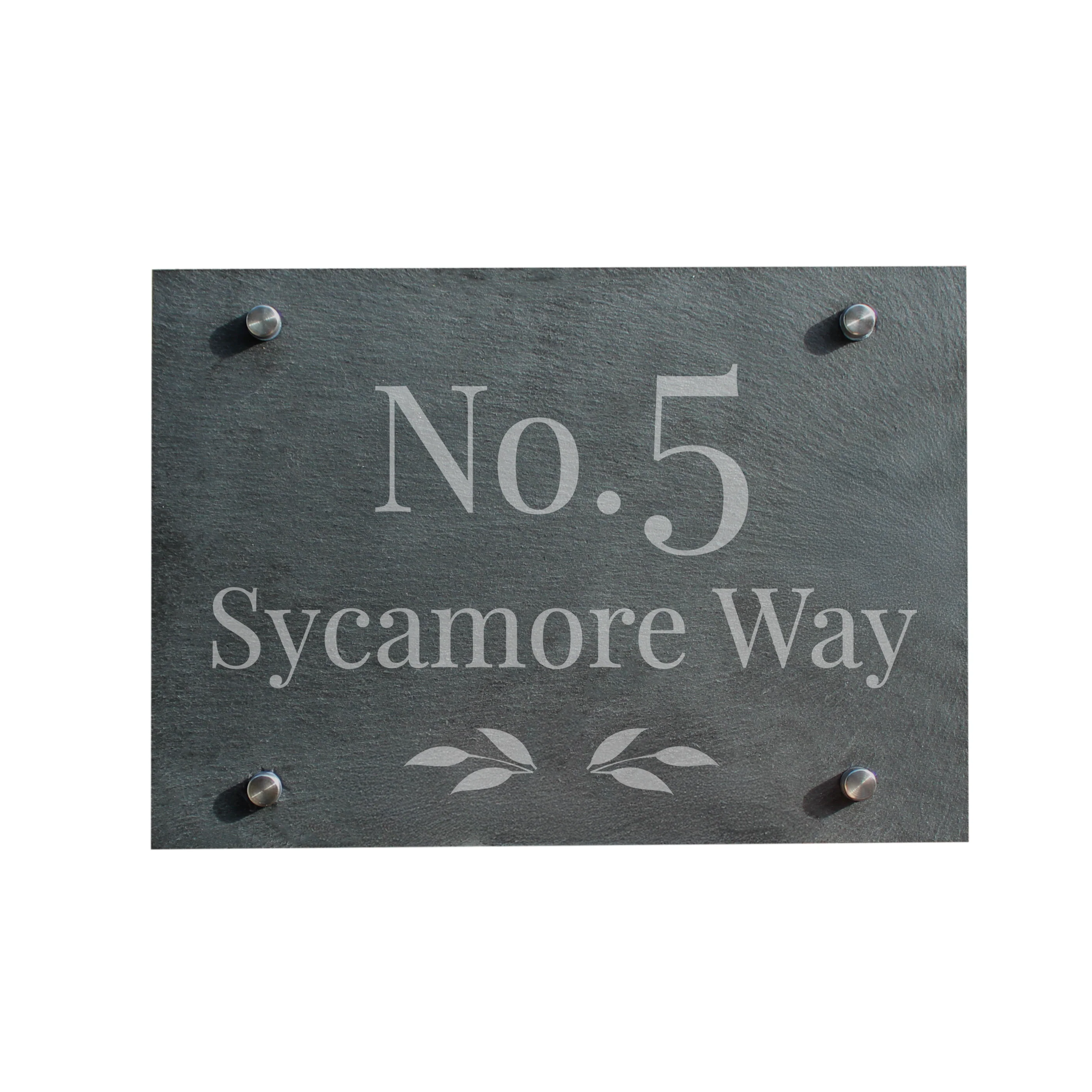 Personalised Leaf Slate House Sign - Image 4