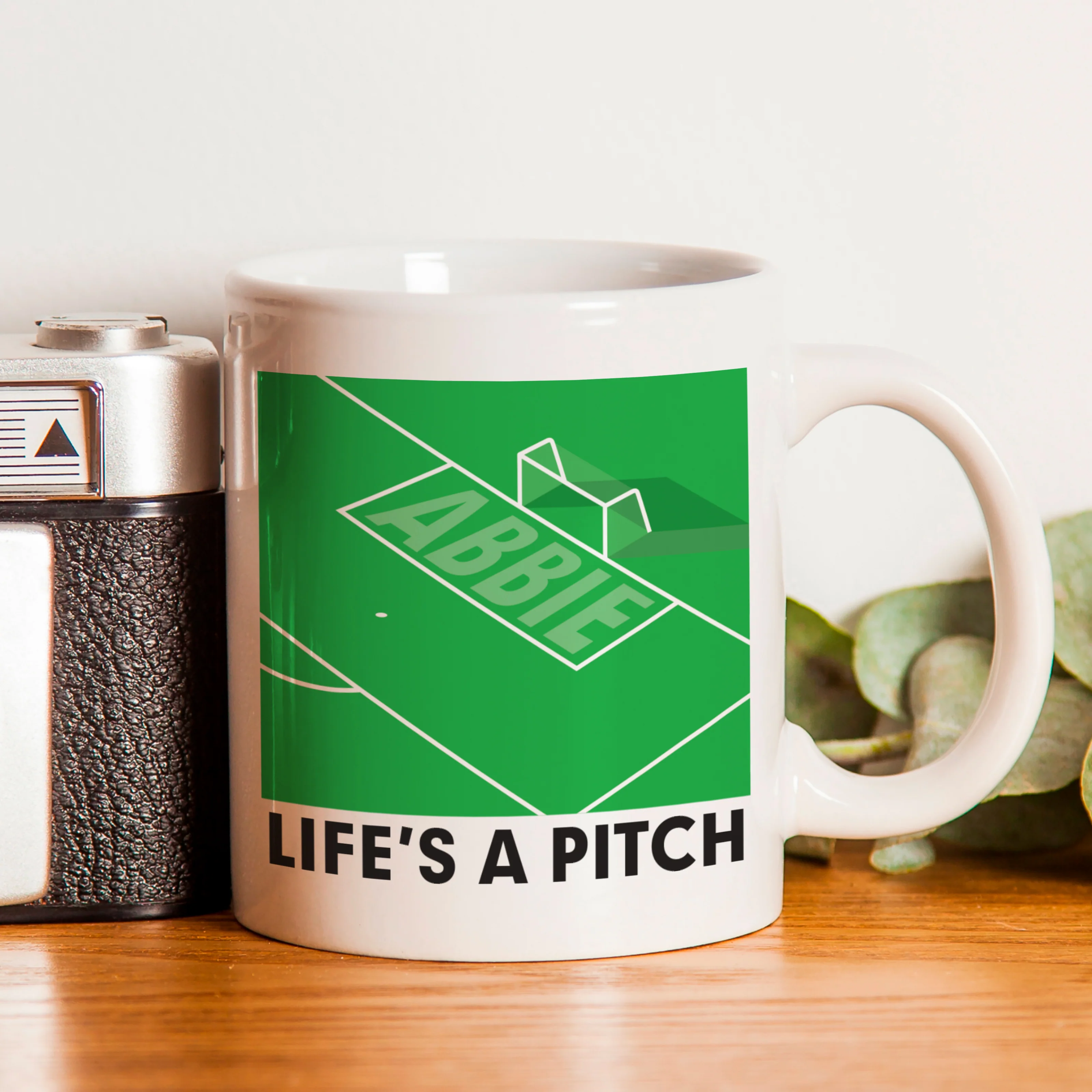 Personalised Life's A Pitch Mug - Image 3