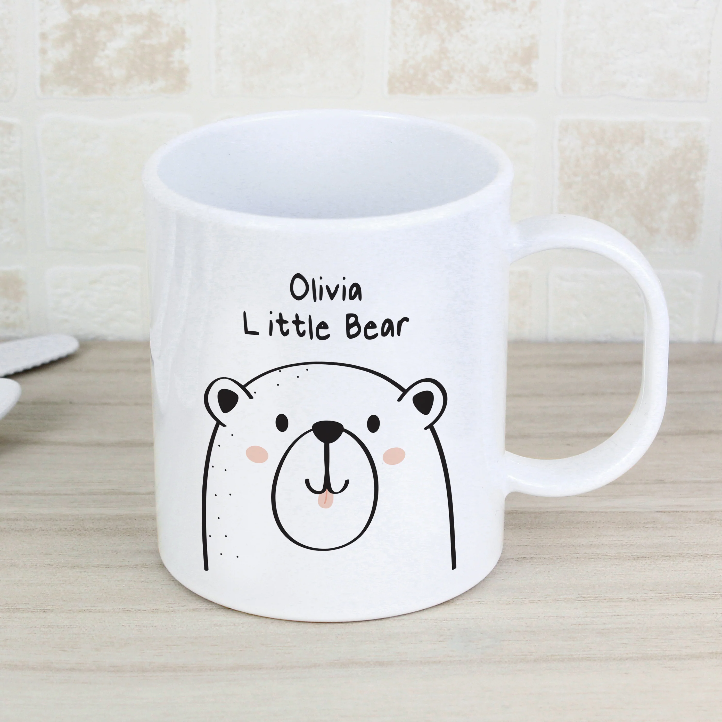 Personalised Little Bear Plastic Mug - Image 3