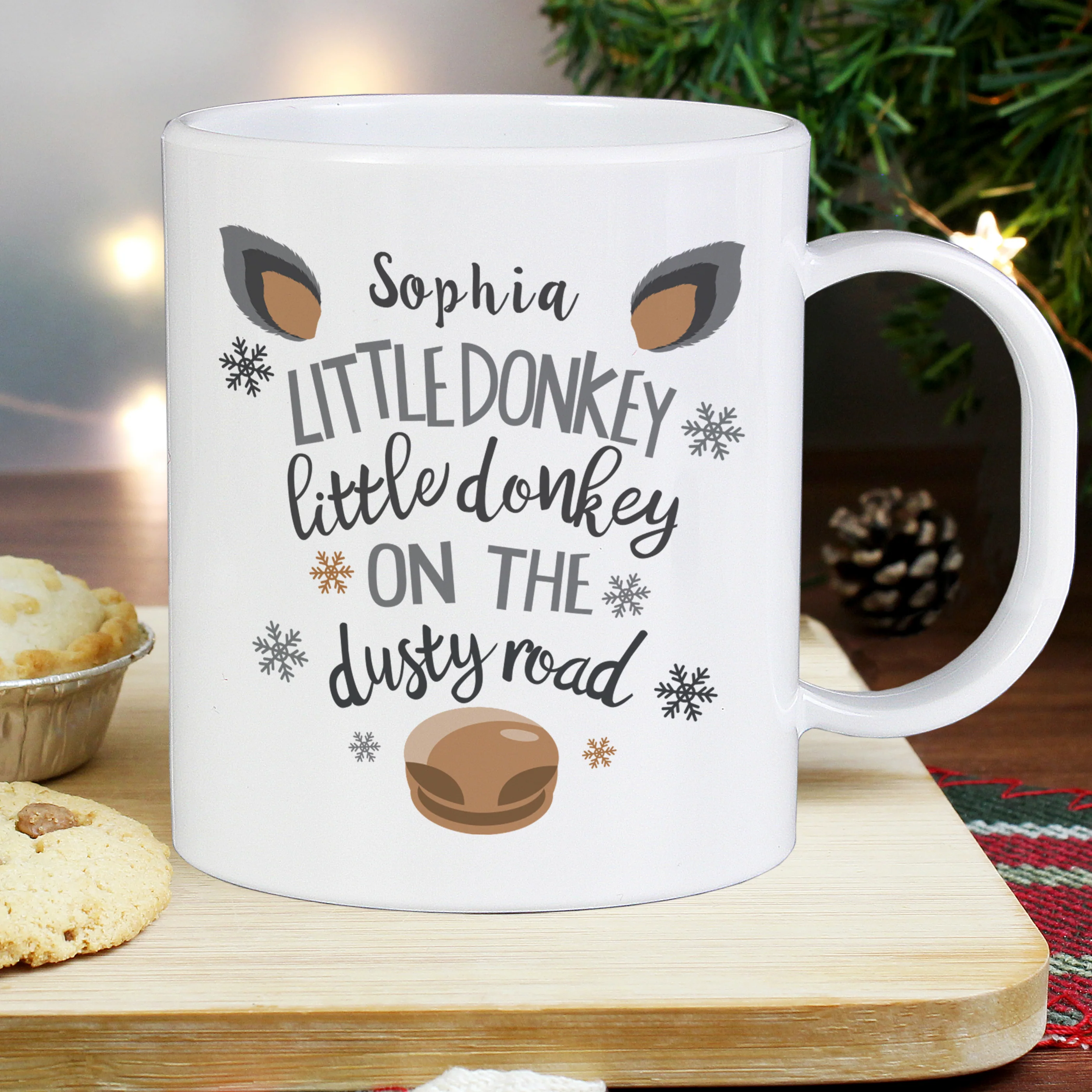 Personalised Little Donkey Plastic Mug - Image 4