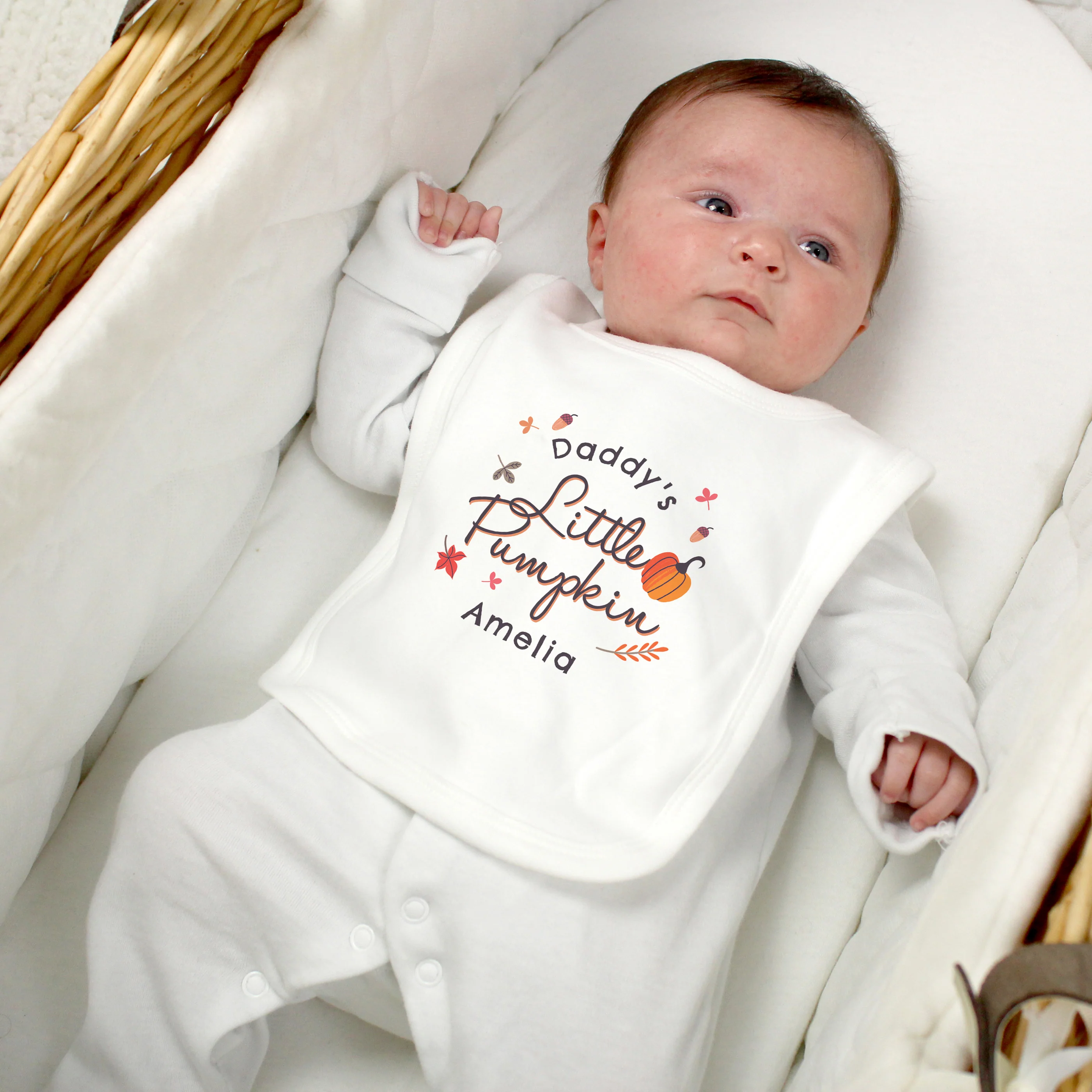 Personalised Little Pumpkin Bib - Image 2