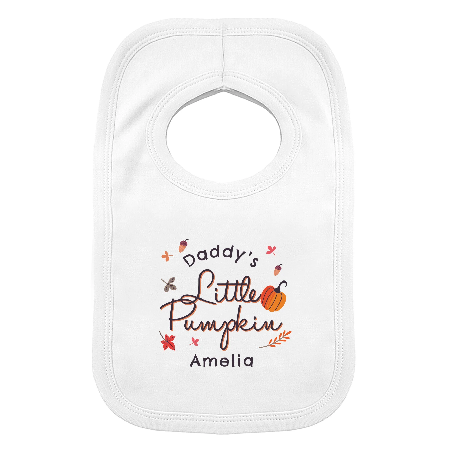 Personalised Little Pumpkin Bib - Image 4