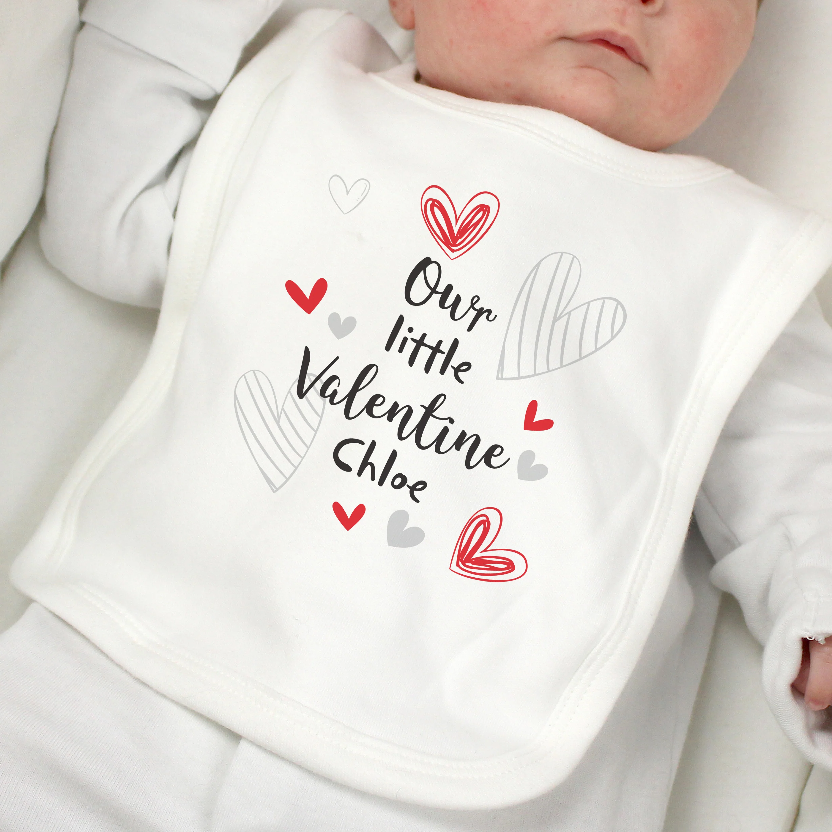 Personalised Little Valentine Baby Bib - Image 2