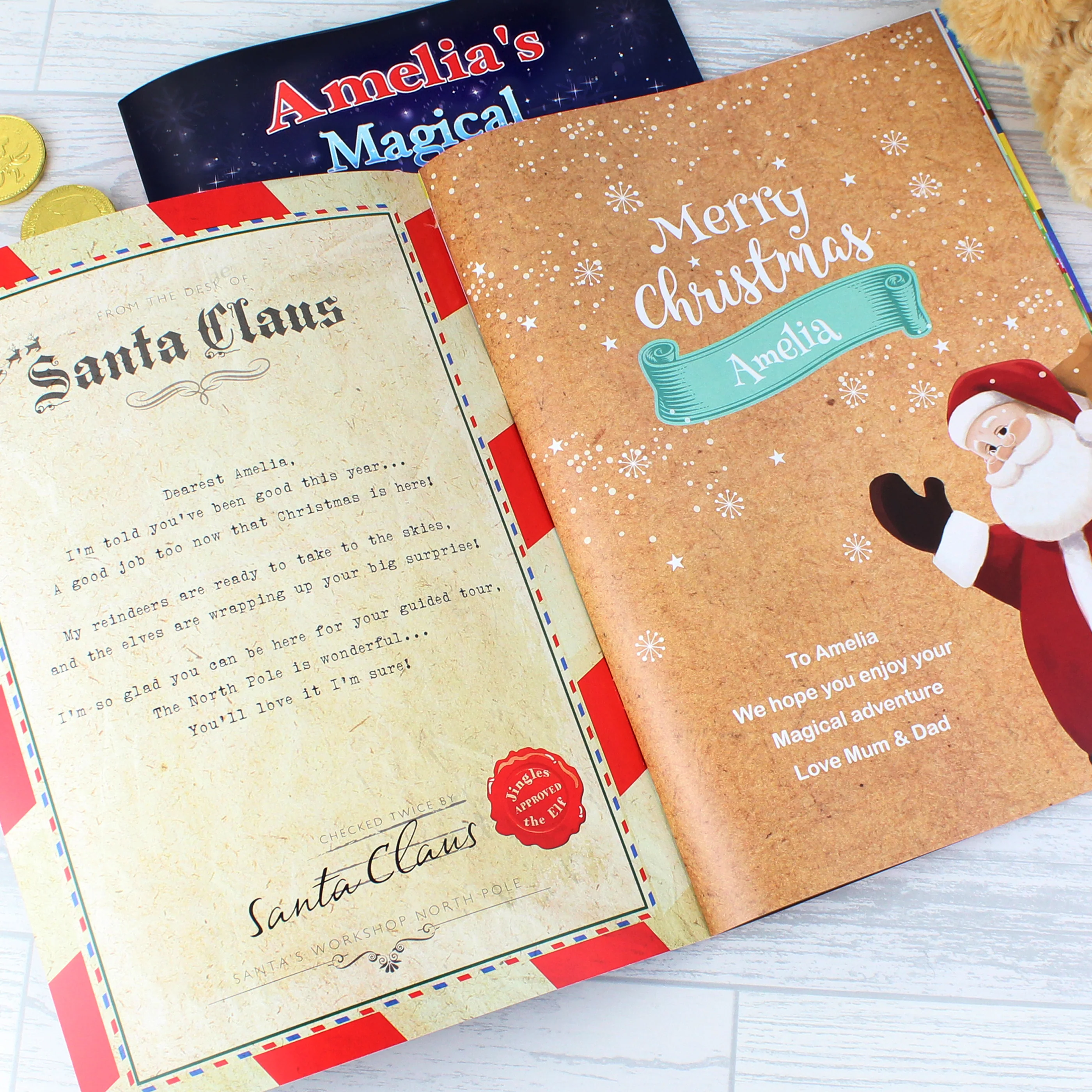 Personalised Magical Christmas Adventure Story Book and Personalised Teddy Bear - Image 8