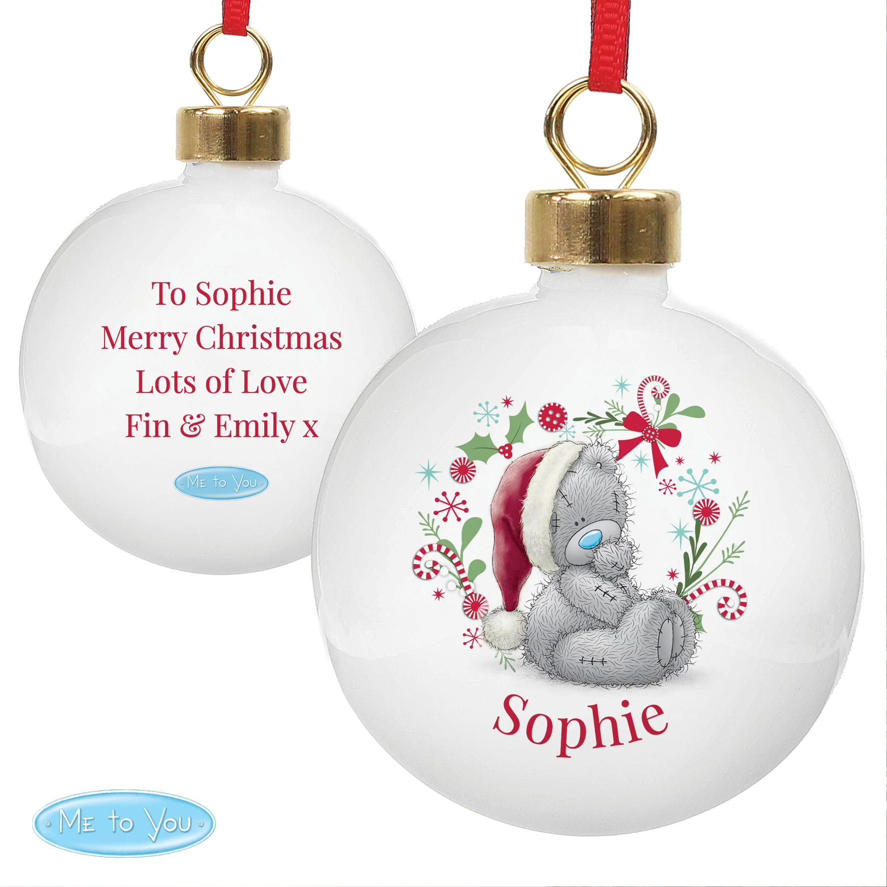 Personalised Me To You Christmas Bauble - Image 2