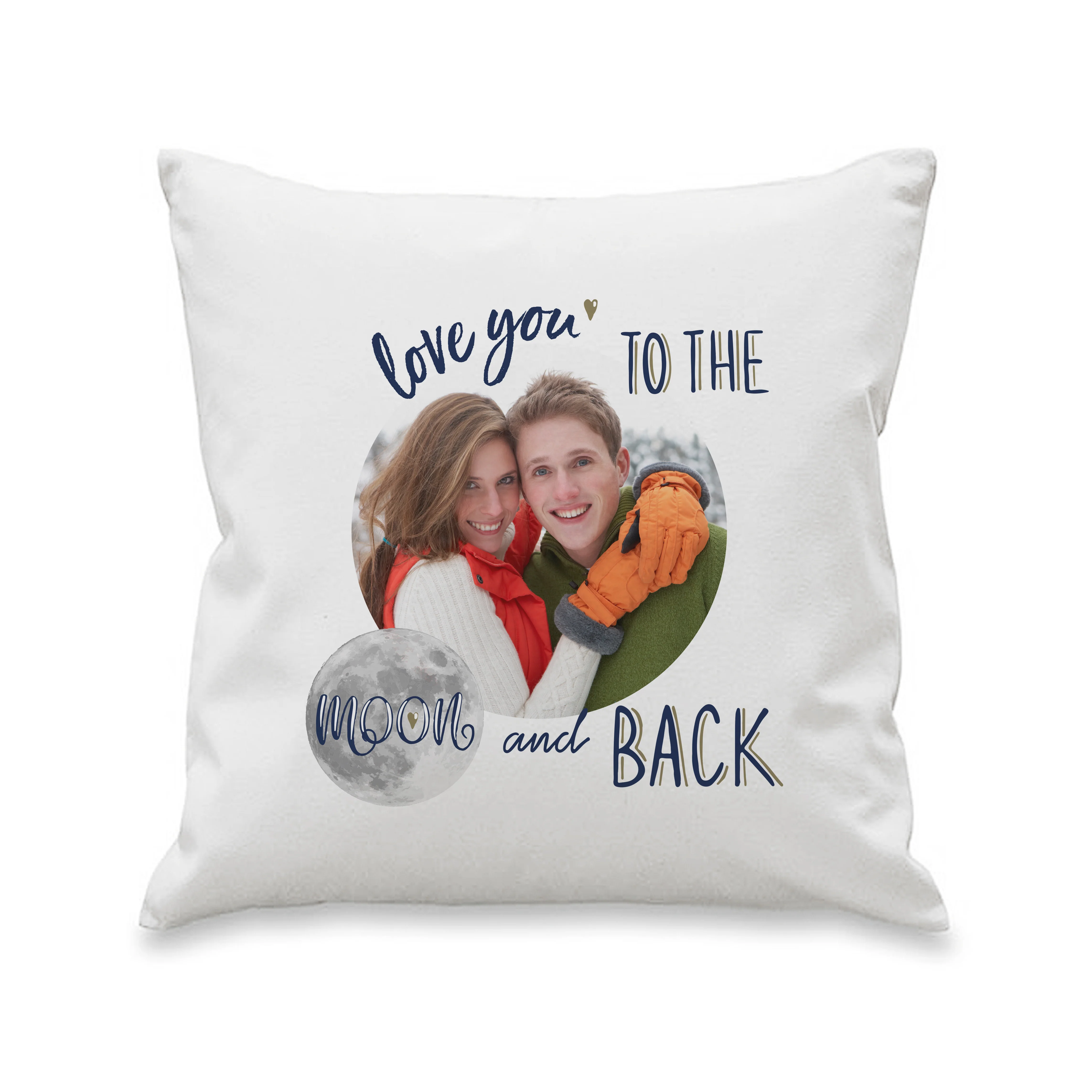 Personalised Moon & Back Photo Upload Cushion - Image 2
