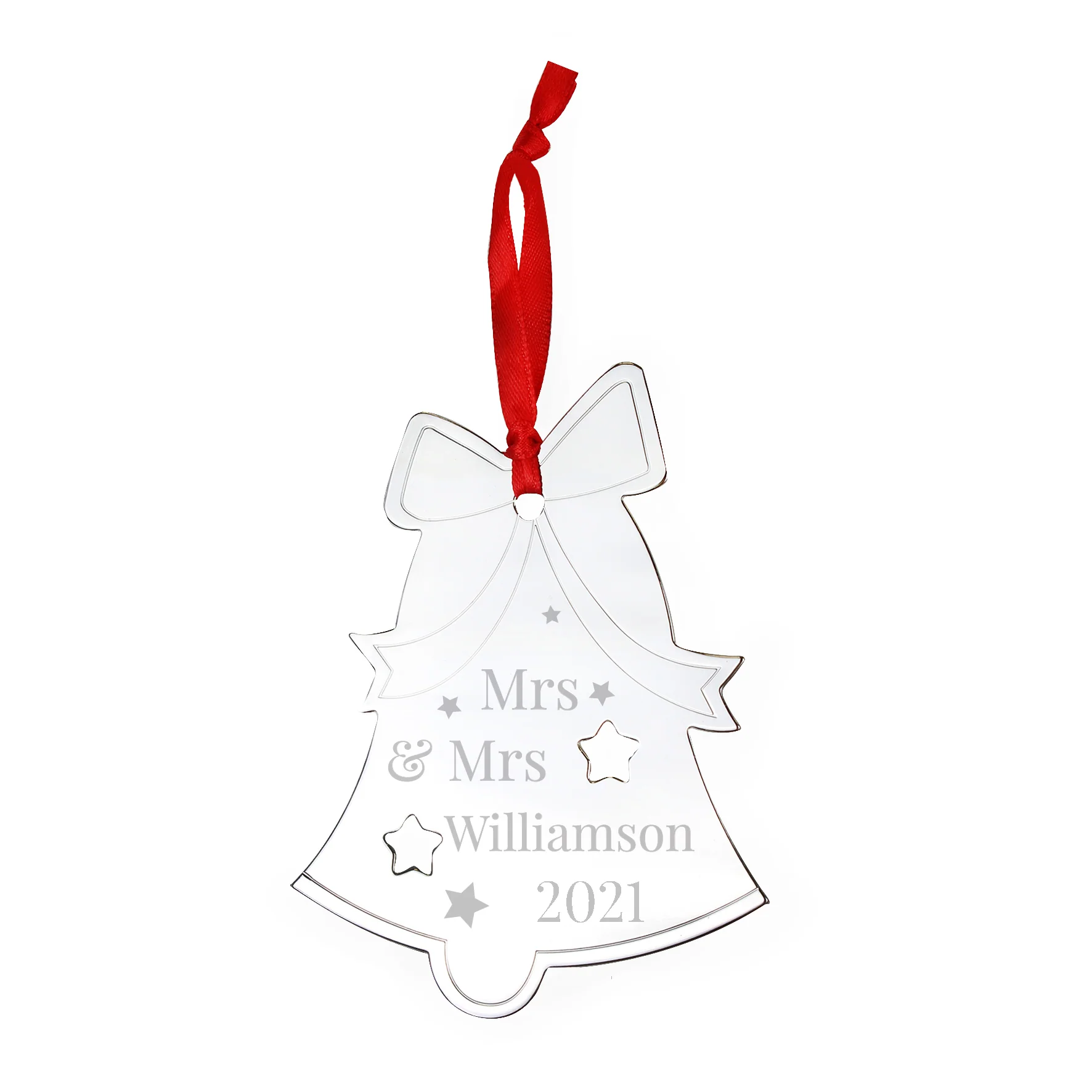 Personalised Mr & Mrs Bell Tree Decoration - Image 2