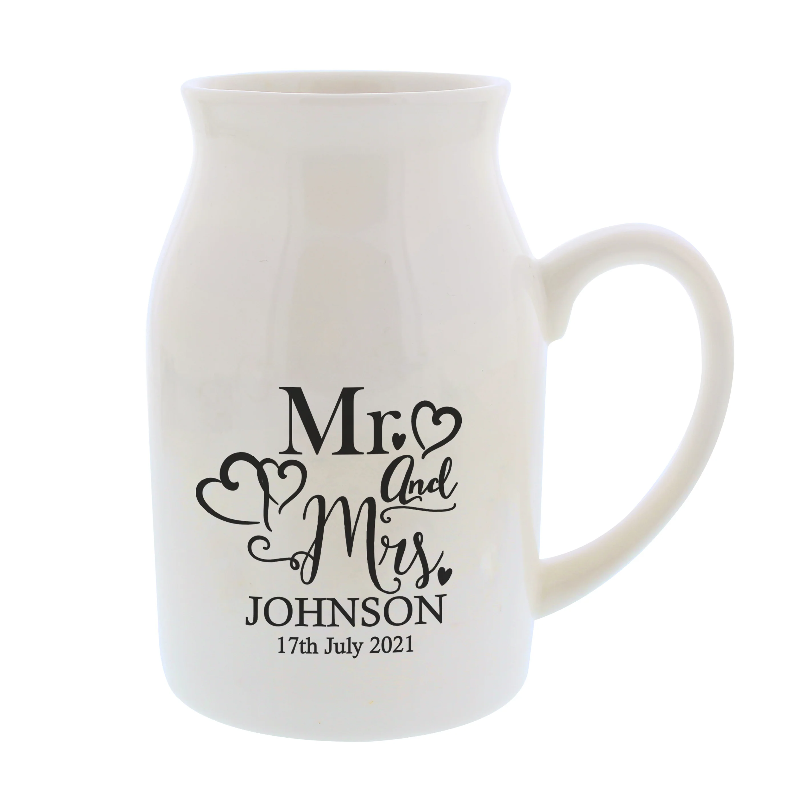 Personalised Mr & Mrs Flower Jug Vase - Image 2