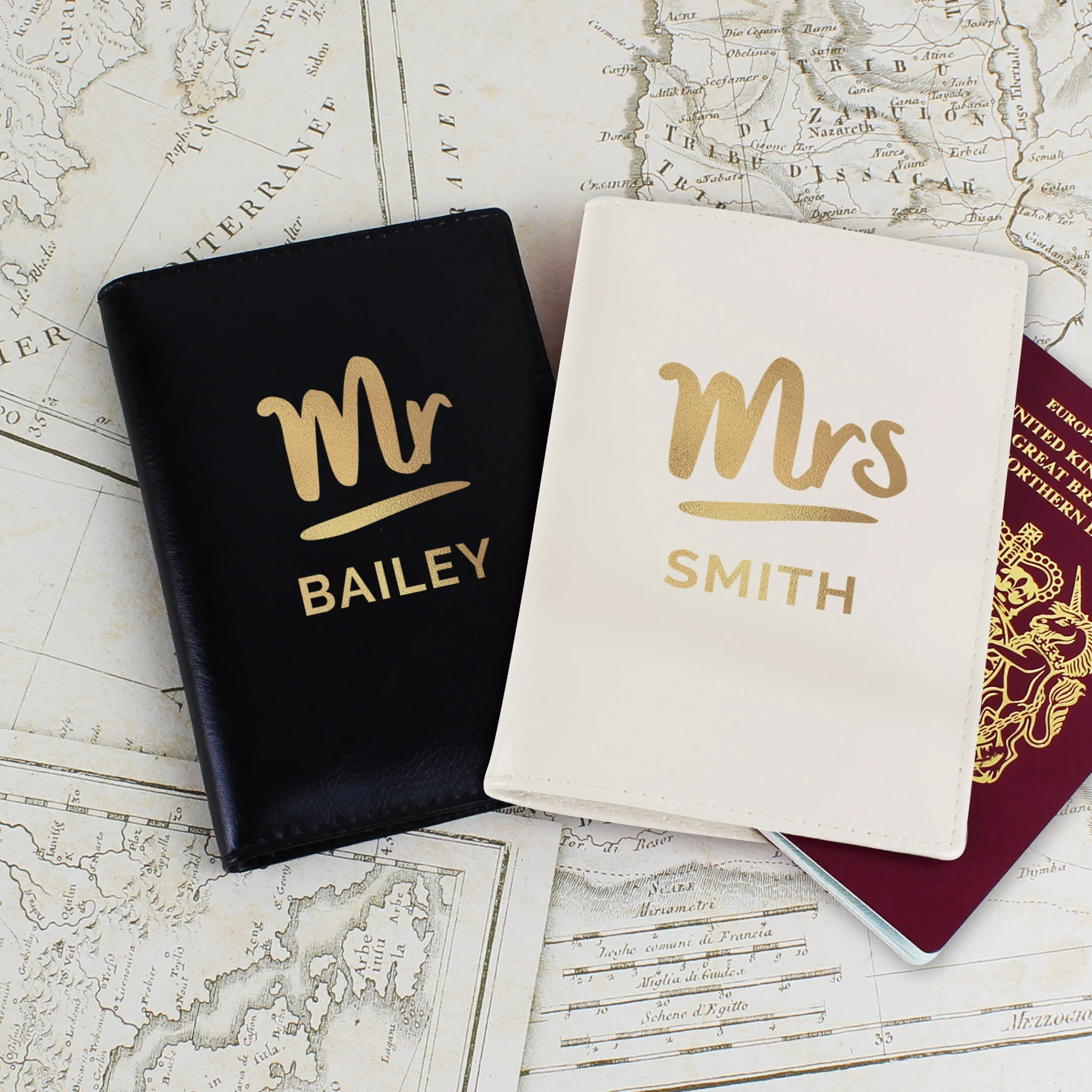 Personalised Mr & Mrs Passport Holders Set - Image 3