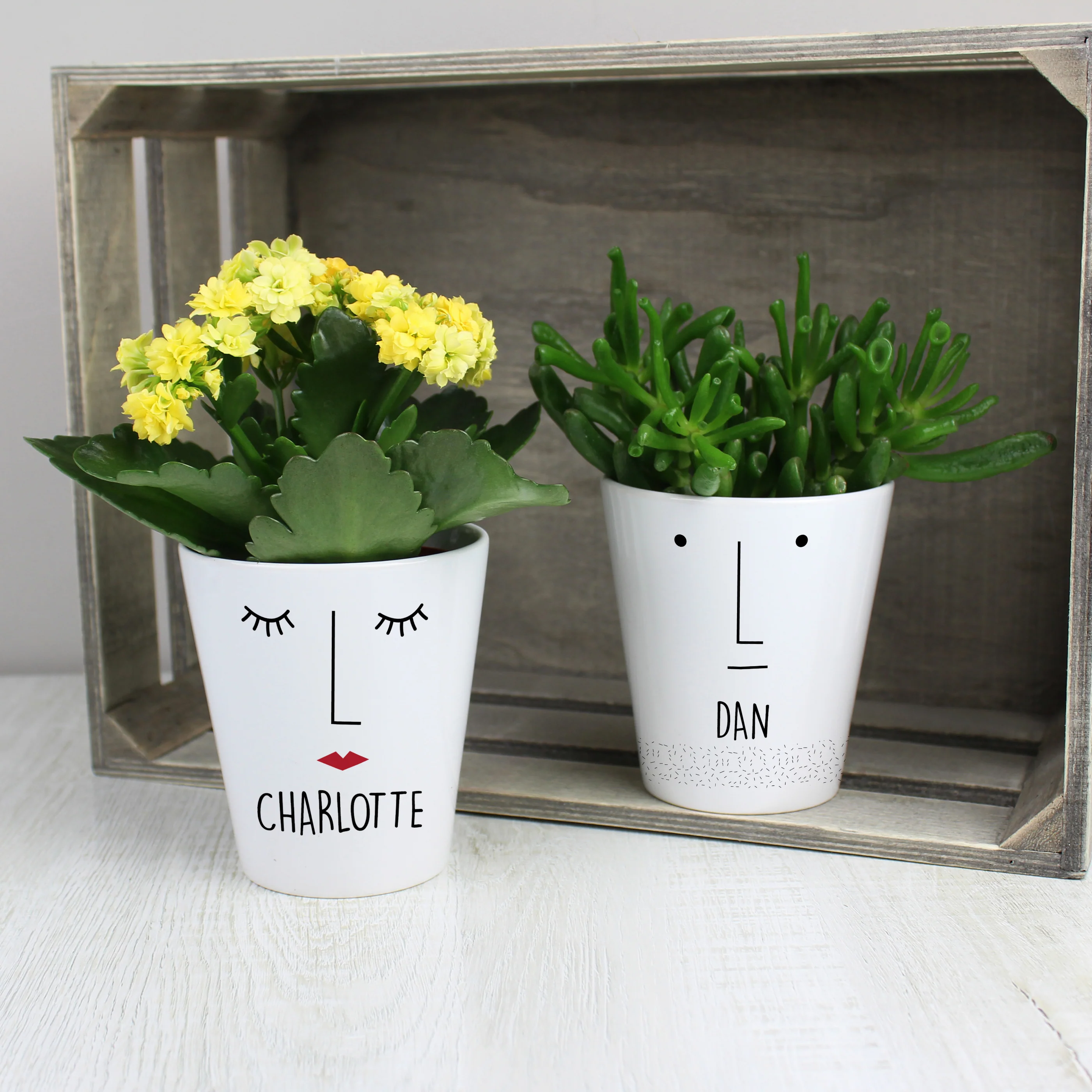 Personalised 'Mrs Face' Plant Pot - Image 4