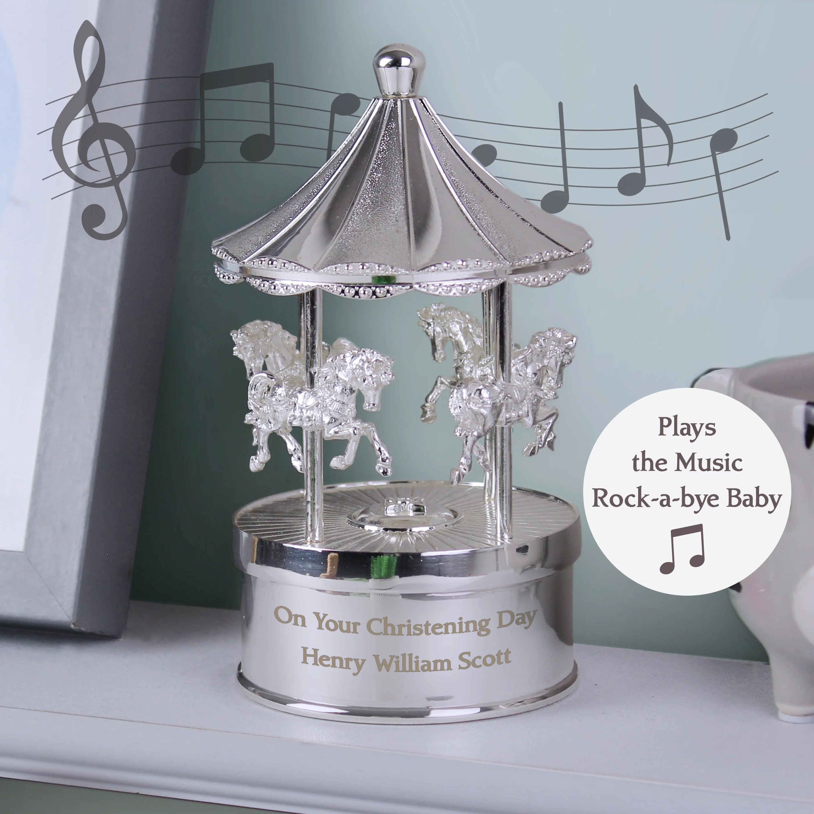 Personalised Musical Carousel Ornament - Image 2