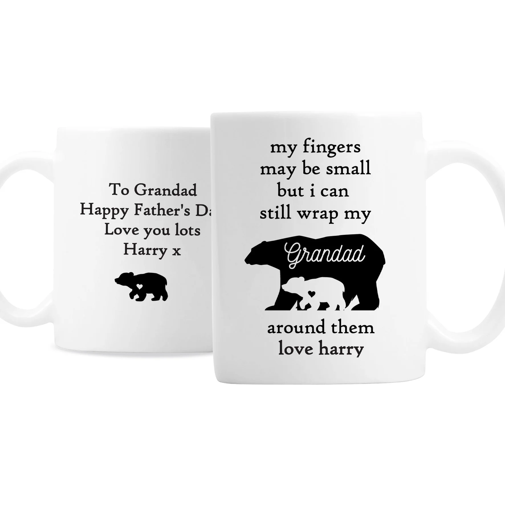 Personalised My Fingers May Be Small Bears Mug - Image 2