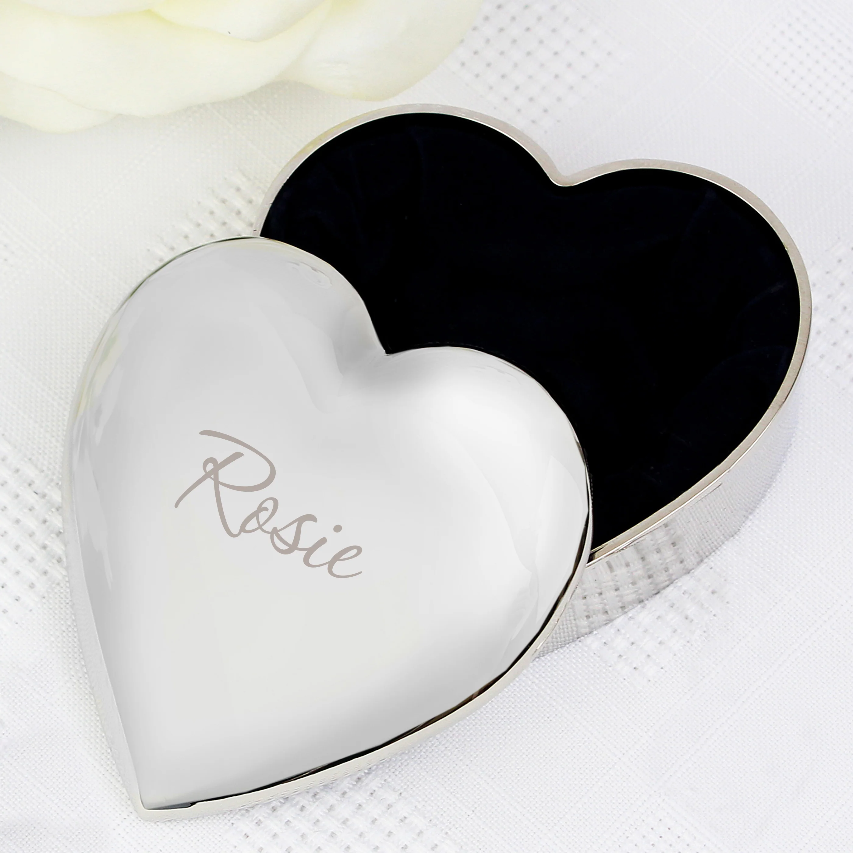 Personalised Name Only Heart Trinket Box - Image 3