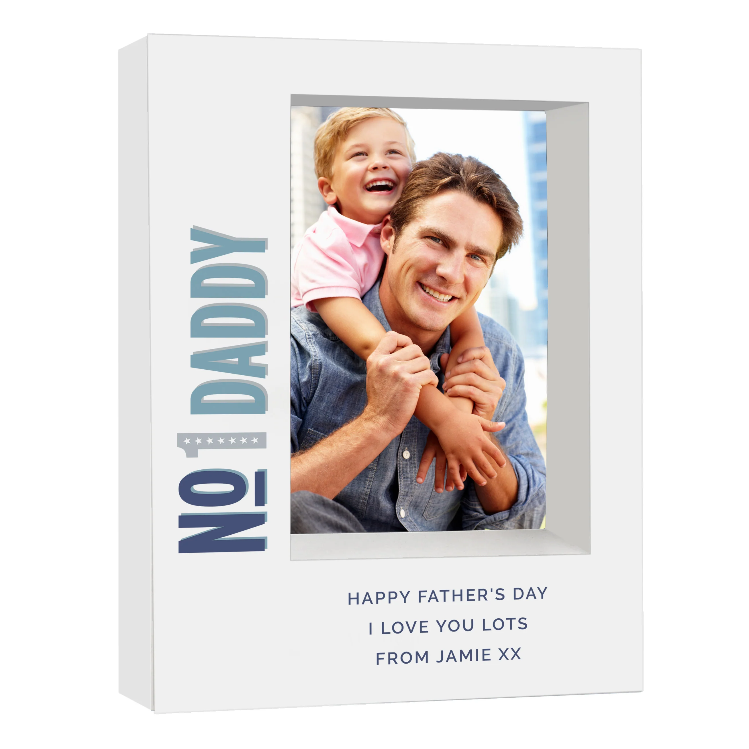 Personalised No.1 5x7 Box Photo Frame - Image 2