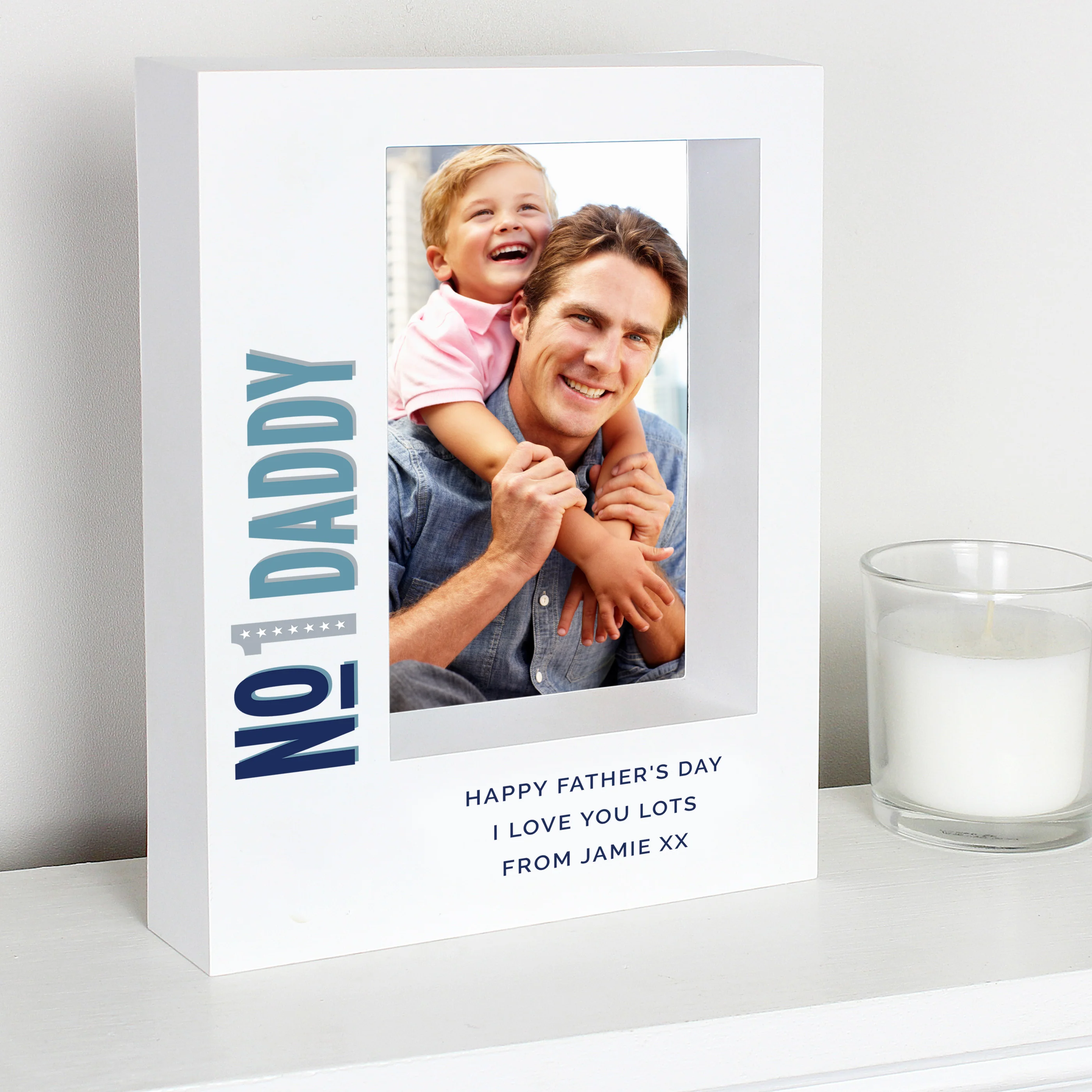 Personalised No.1 5x7 Box Photo Frame - Image 3