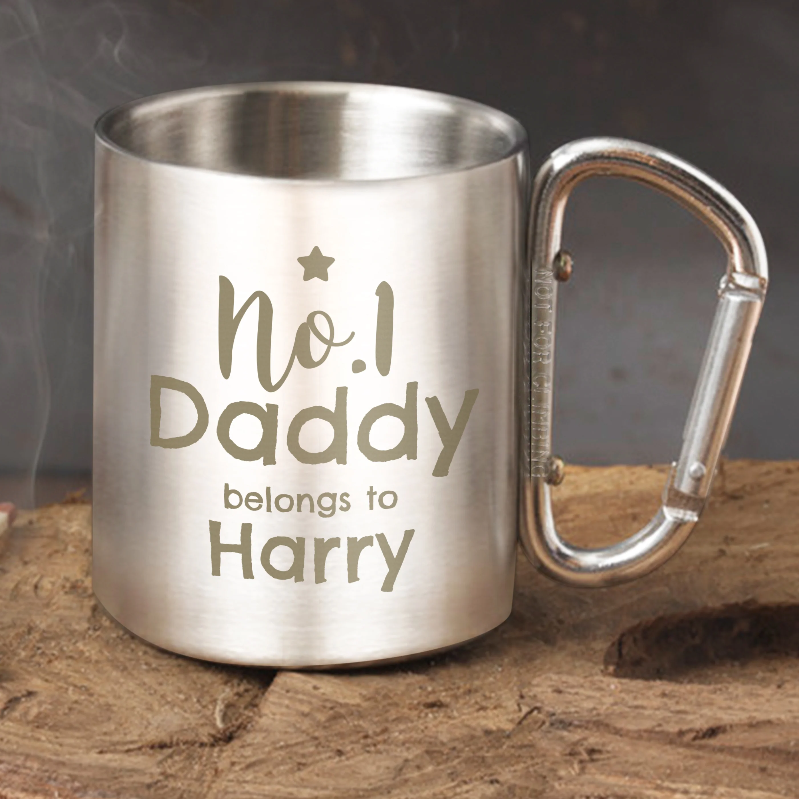 Personalised No.1 Daddy Stainless Steel Mug - Image 5