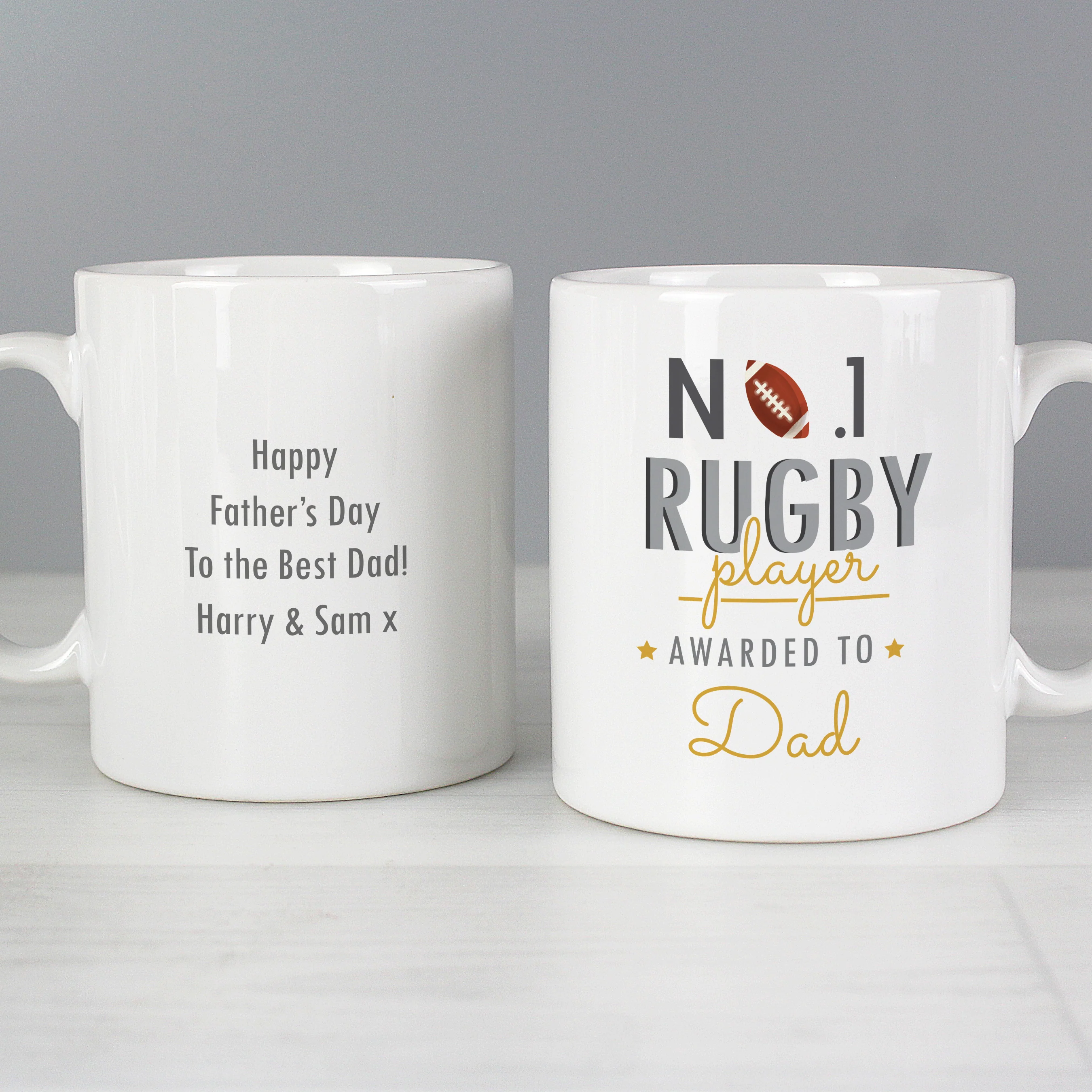 Personalised No.1 Rugby Player Mug - Image 3